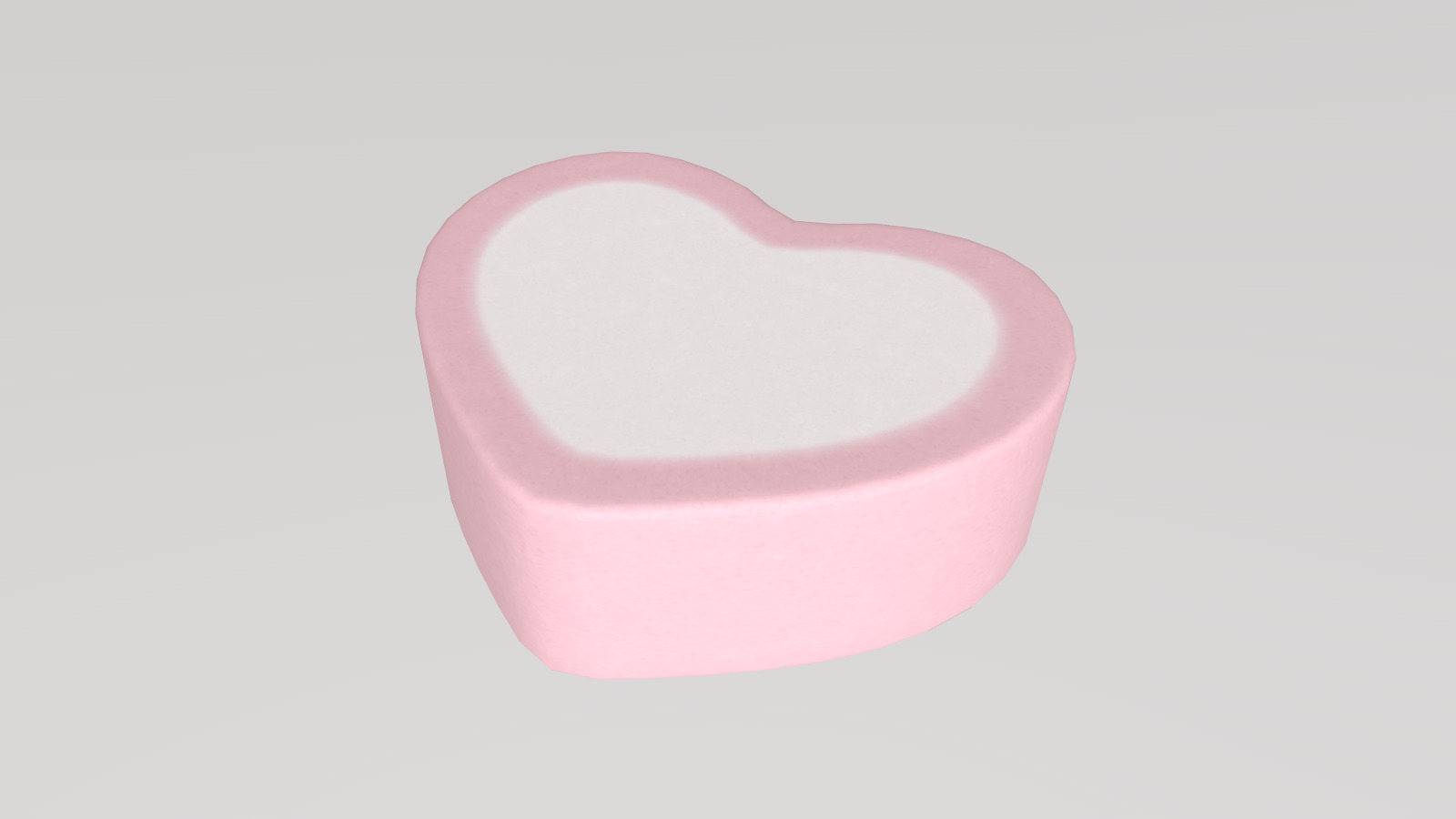 Stylized Low-Poly Love-shaped Marshmallow Low-poly 3D model_10