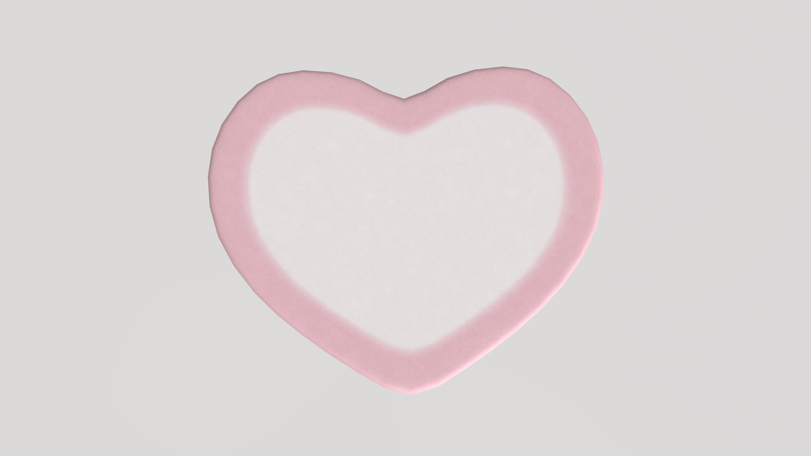 Stylized Low-Poly Love-shaped Marshmallow Low-poly 3D model_8