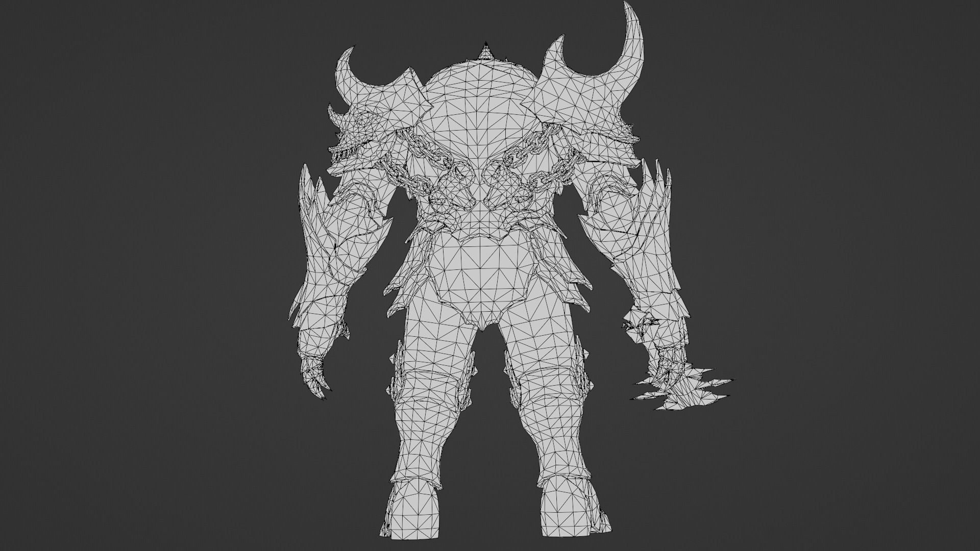 Obsidian Tank Beast Game-Ready Armored Creature Low-poly 3D model_32