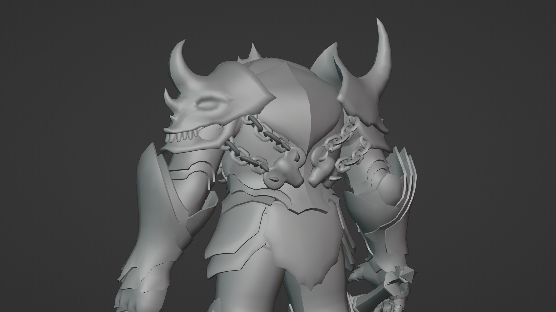 Obsidian Tank Beast Game-Ready Armored Creature Low-poly 3D model_14