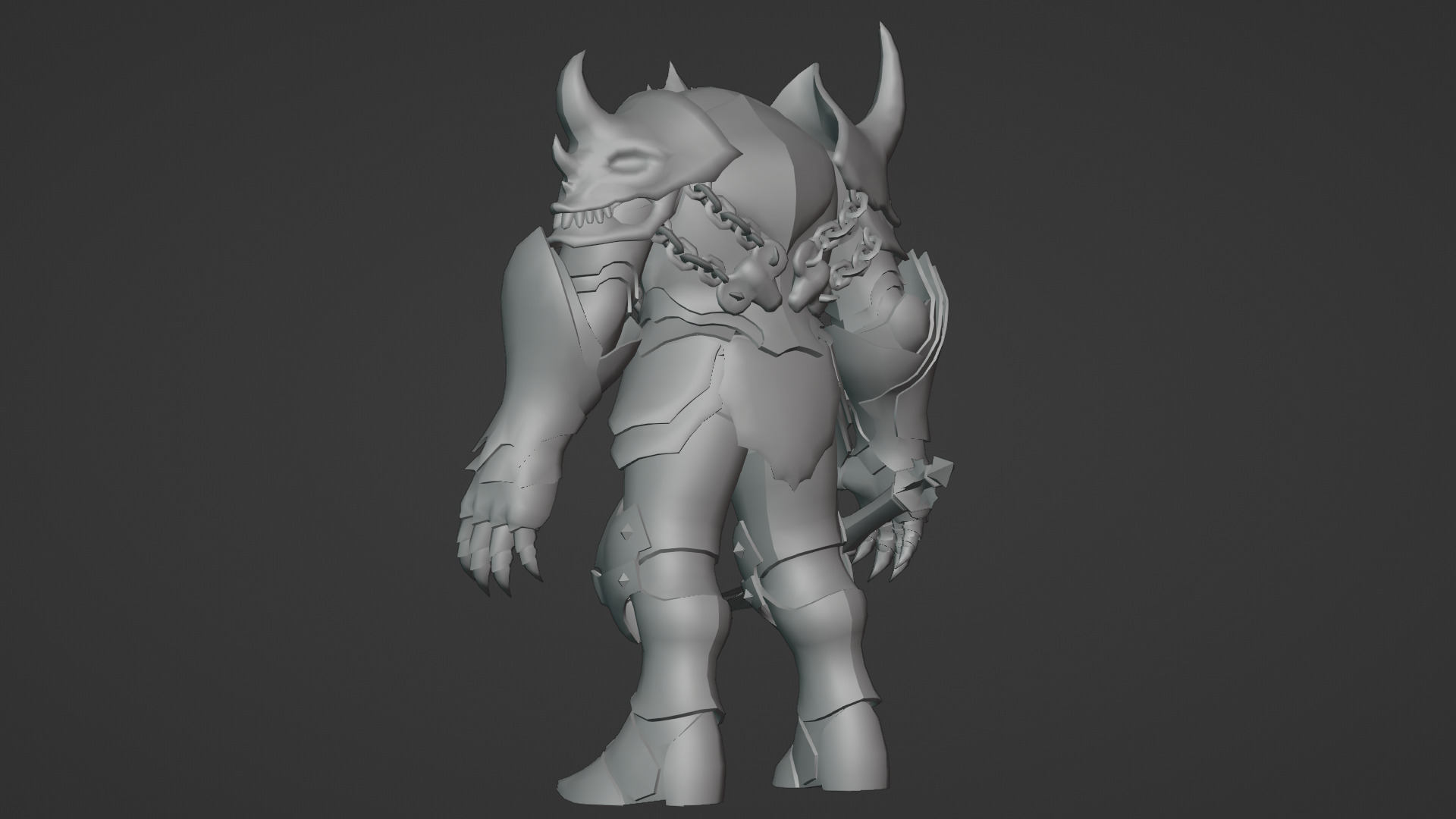 Obsidian Tank Beast Game-Ready Armored Creature Low-poly 3D model_19