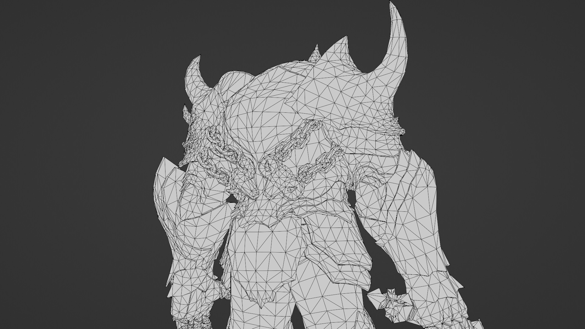 Obsidian Tank Beast Game-Ready Armored Creature Low-poly 3D model_28