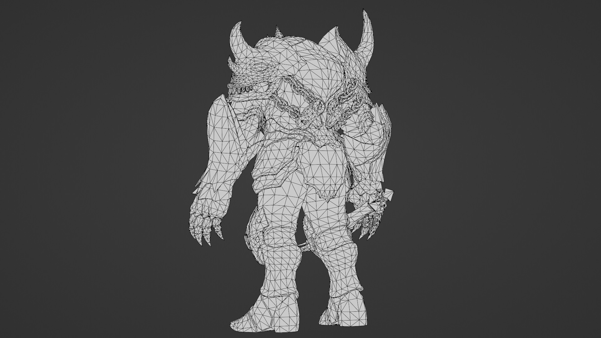 Obsidian Tank Beast Game-Ready Armored Creature Low-poly 3D model_31