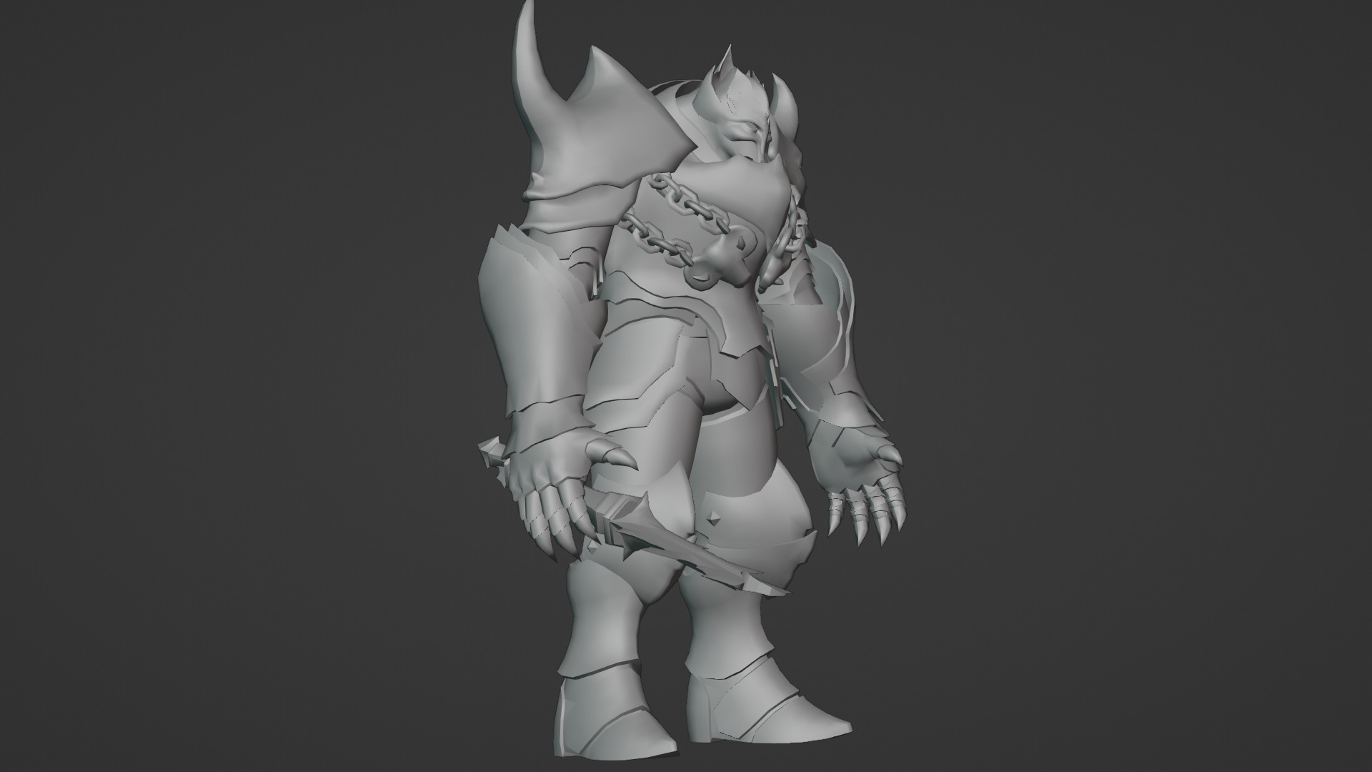 Obsidian Tank Beast Game-Ready Armored Creature Low-poly 3D model_22