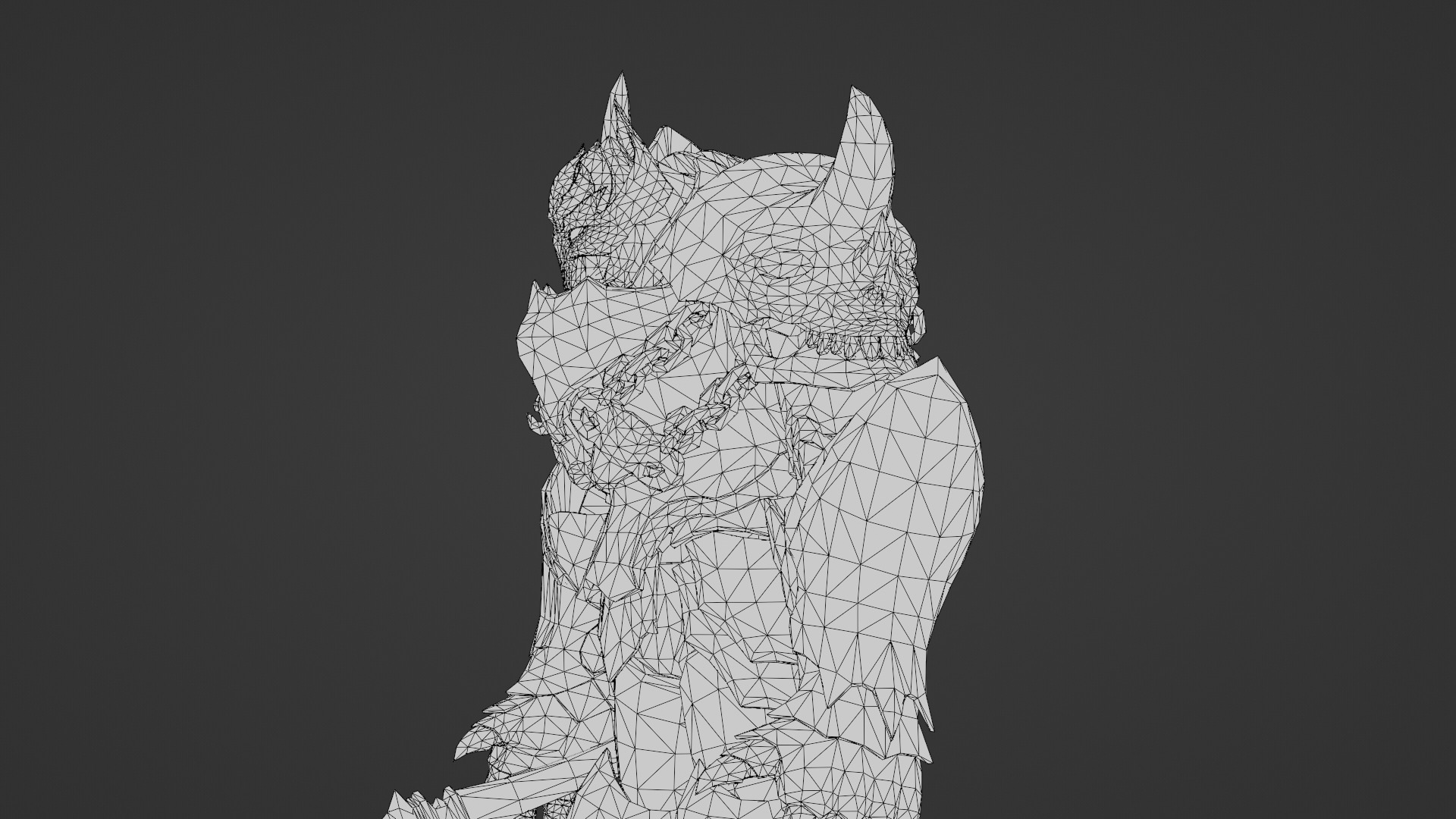 Obsidian Tank Beast Game-Ready Armored Creature Low-poly 3D model_36