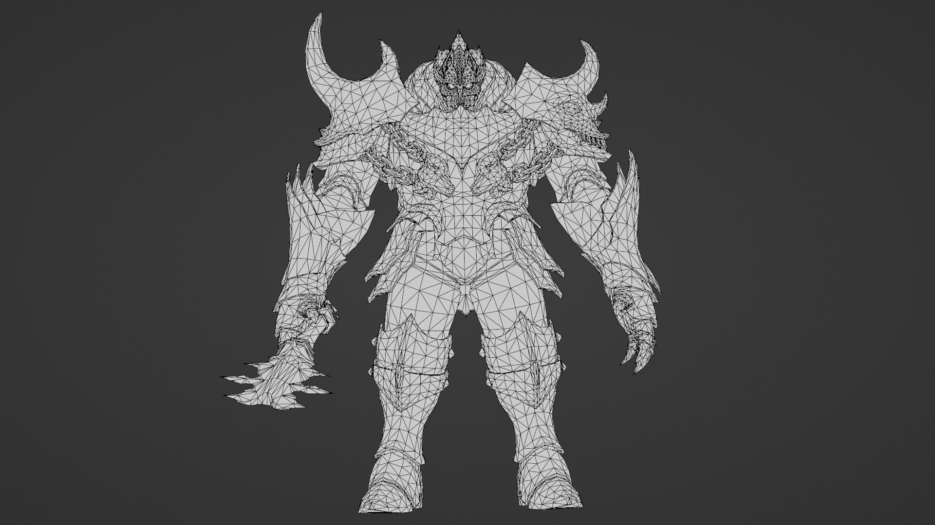 Obsidian Tank Beast Game-Ready Armored Creature Low-poly 3D model_29