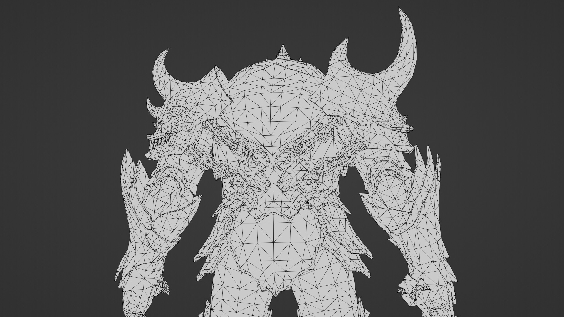 Obsidian Tank Beast Game-Ready Armored Creature Low-poly 3D model_27
