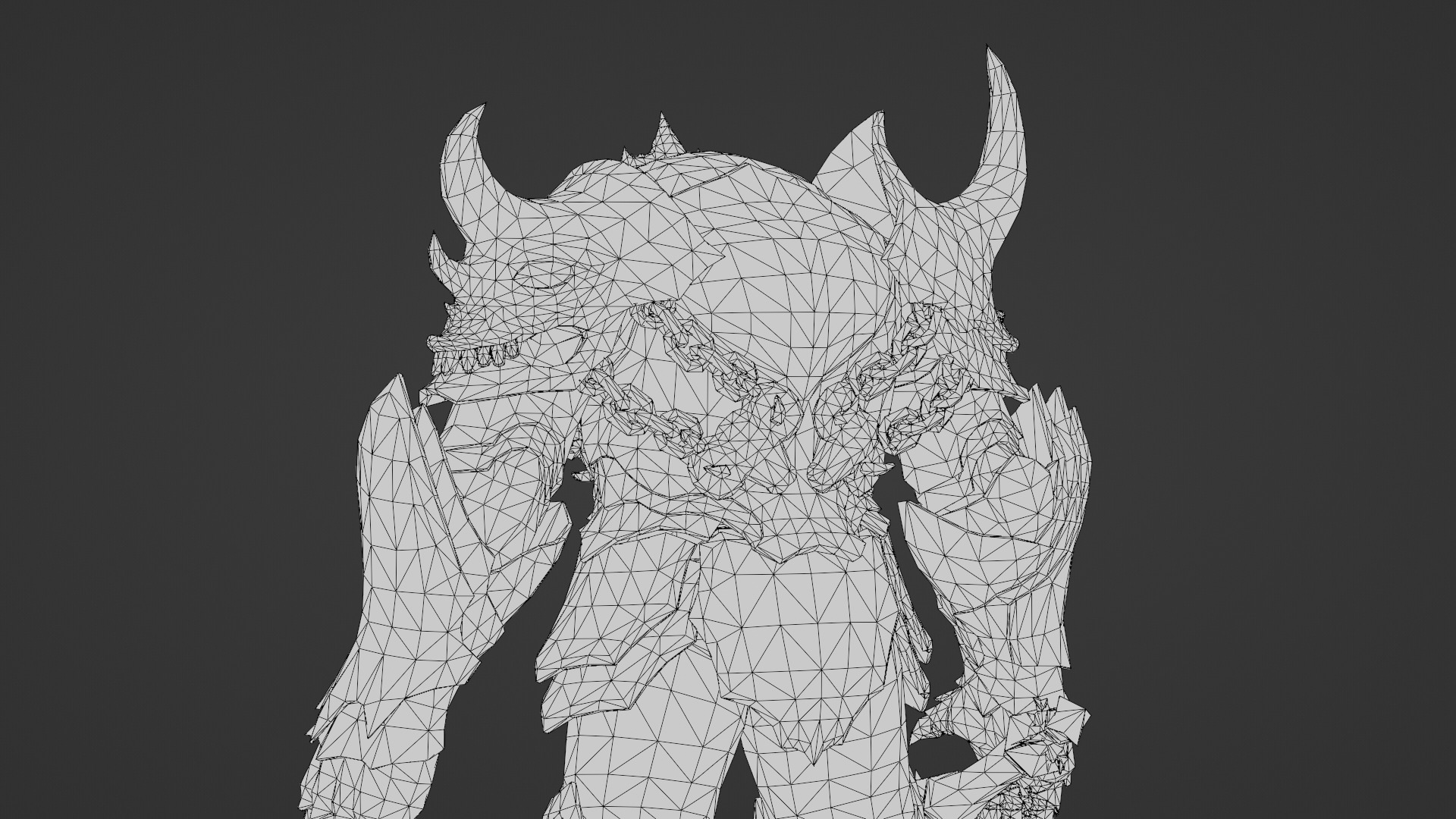 Obsidian Tank Beast Game-Ready Armored Creature Low-poly 3D model_26