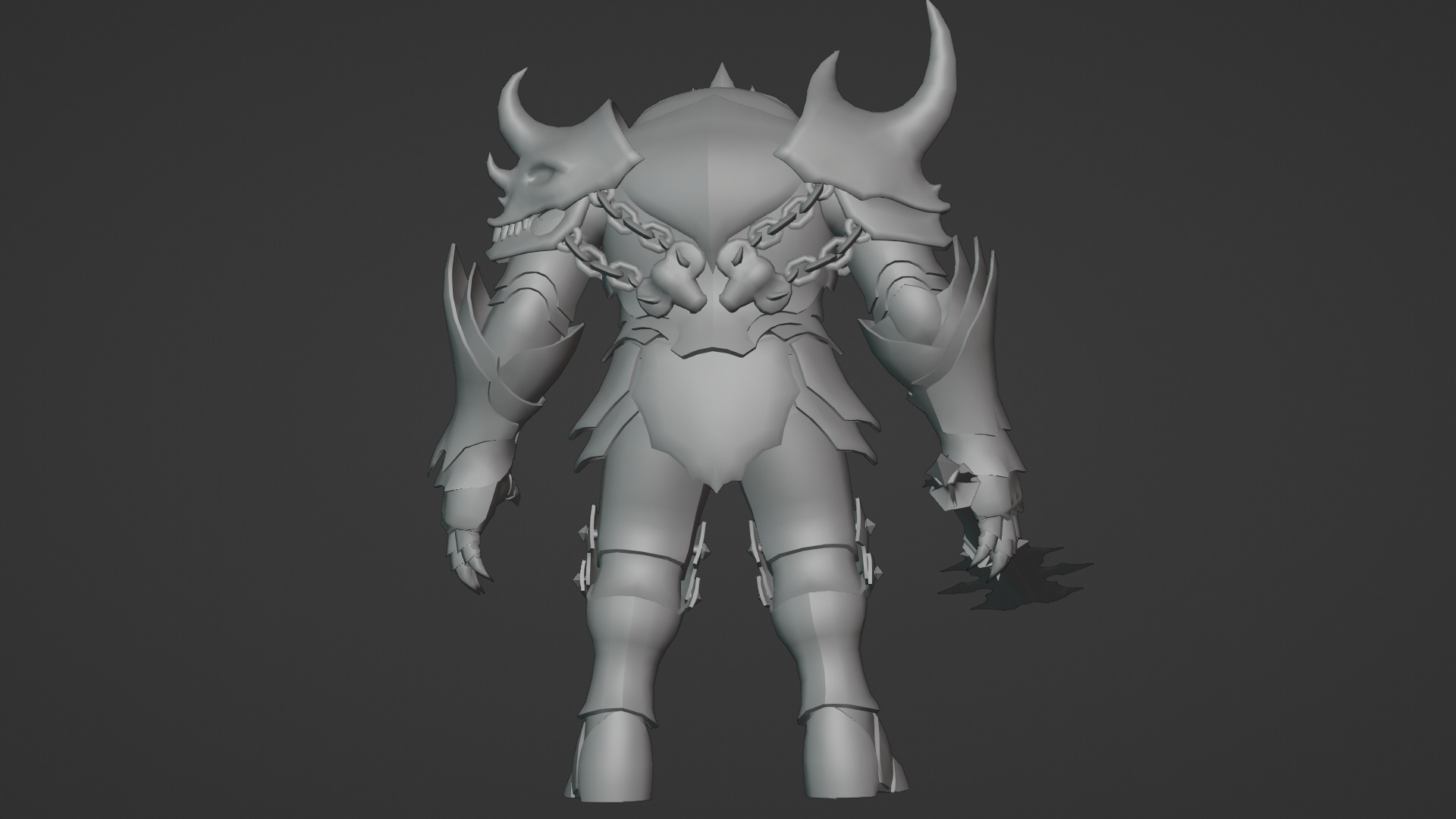 Obsidian Tank Beast Game-Ready Armored Creature Low-poly 3D model_20