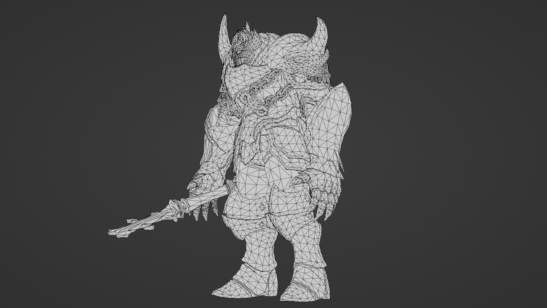 Obsidian Tank Beast Game-Ready Armored Creature Low-poly 3D model_30