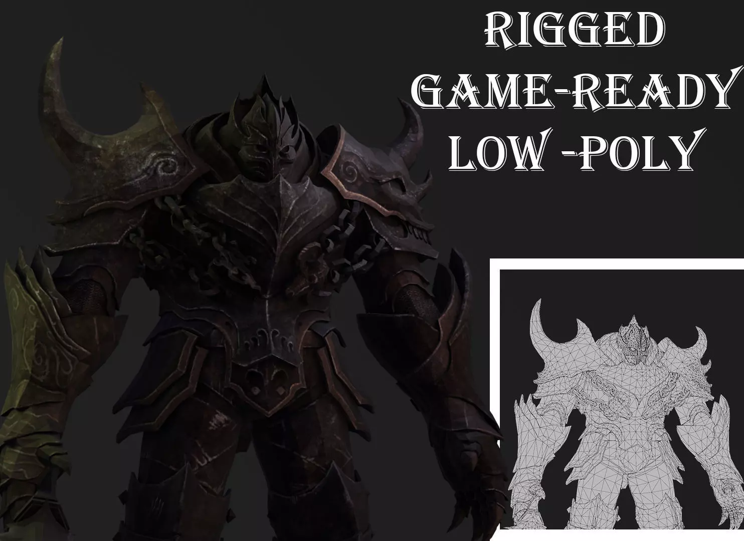 Obsidian Tank Beast Game-Ready Armored Creature Low-poly 3D model_0