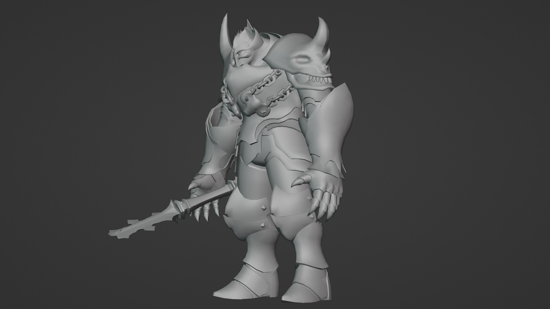 Obsidian Tank Beast Game-Ready Armored Creature Low-poly 3D model_18