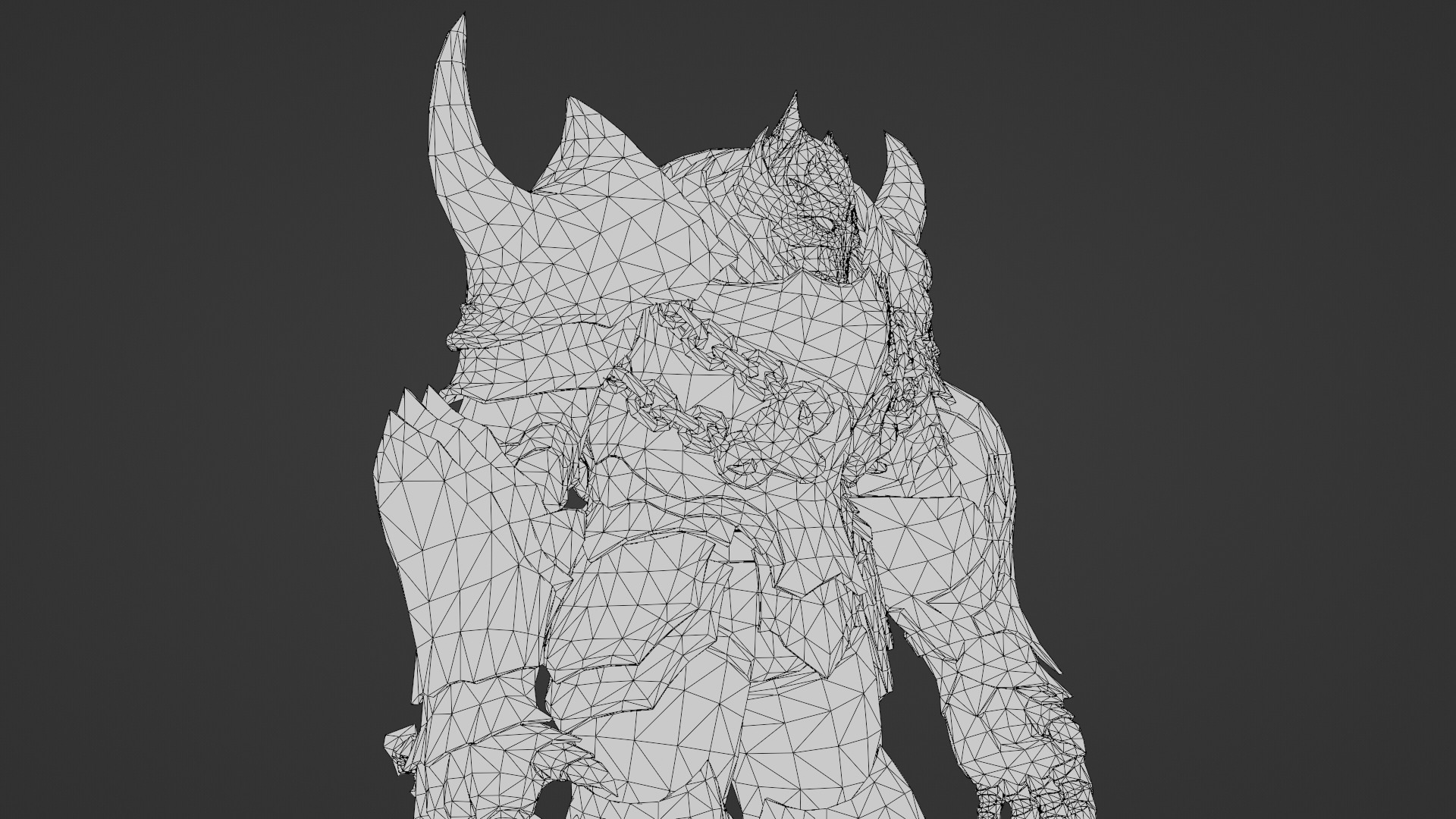 Obsidian Tank Beast Game-Ready Armored Creature Low-poly 3D model_25
