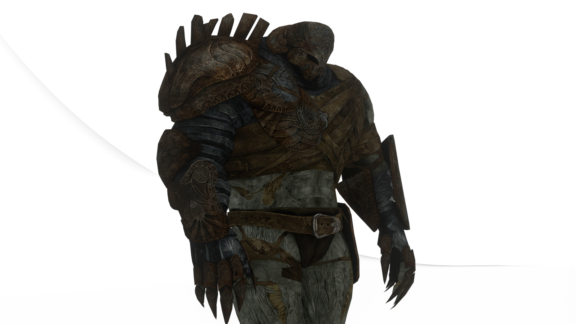 Titan Brute Armored Monster Game-Ready Boss Character Low-poly 3D model_12