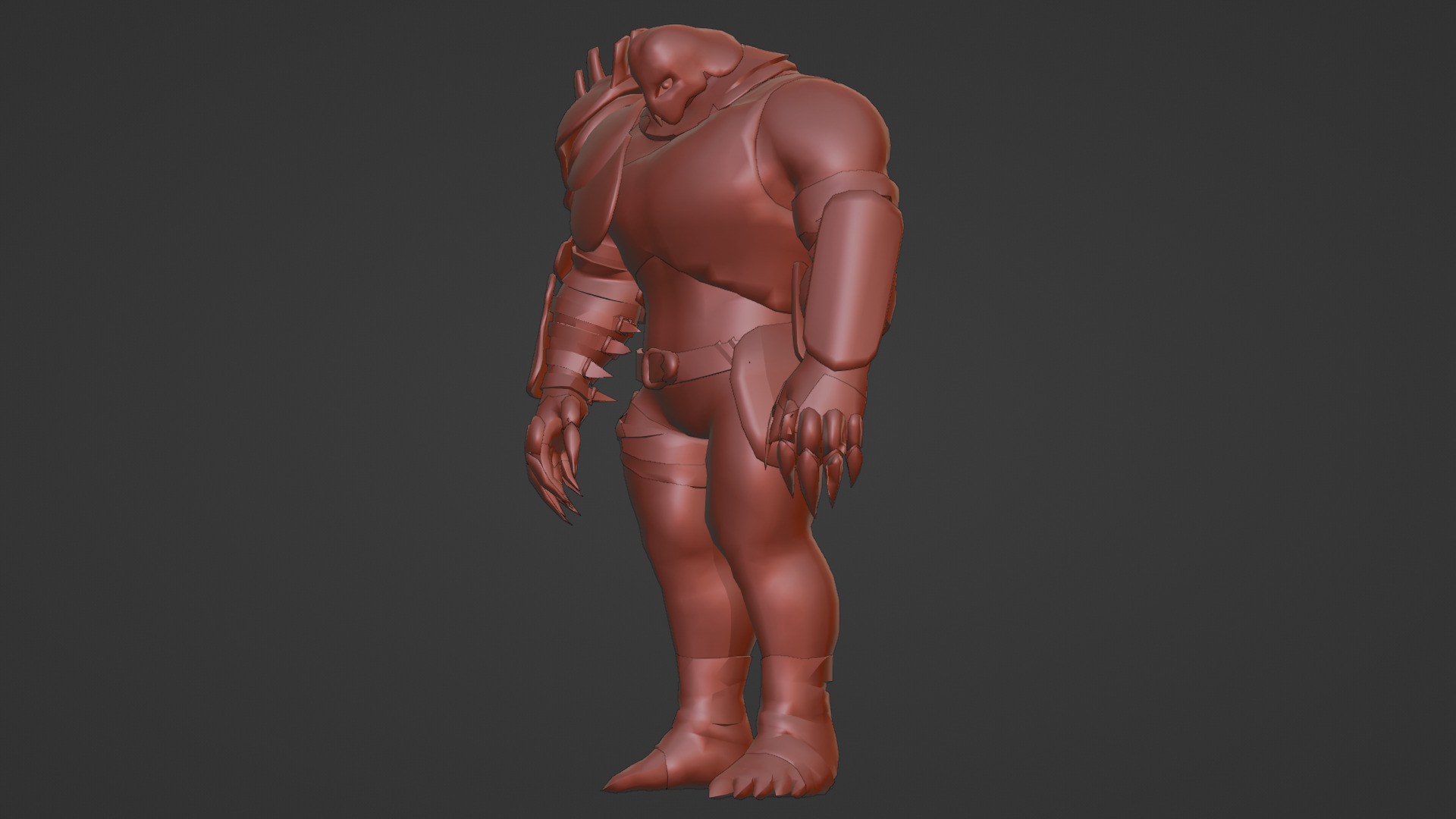 Titan Brute Armored Monster Game-Ready Boss Character Low-poly 3D model_13