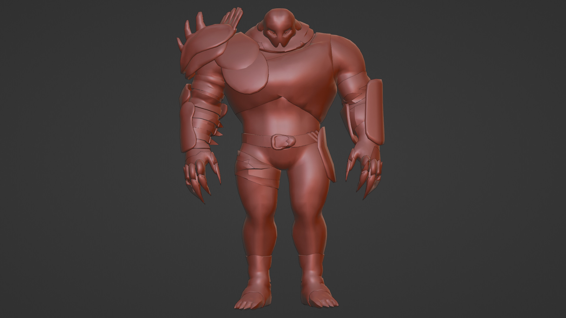 Titan Brute Armored Monster Game-Ready Boss Character Low-poly 3D model_16