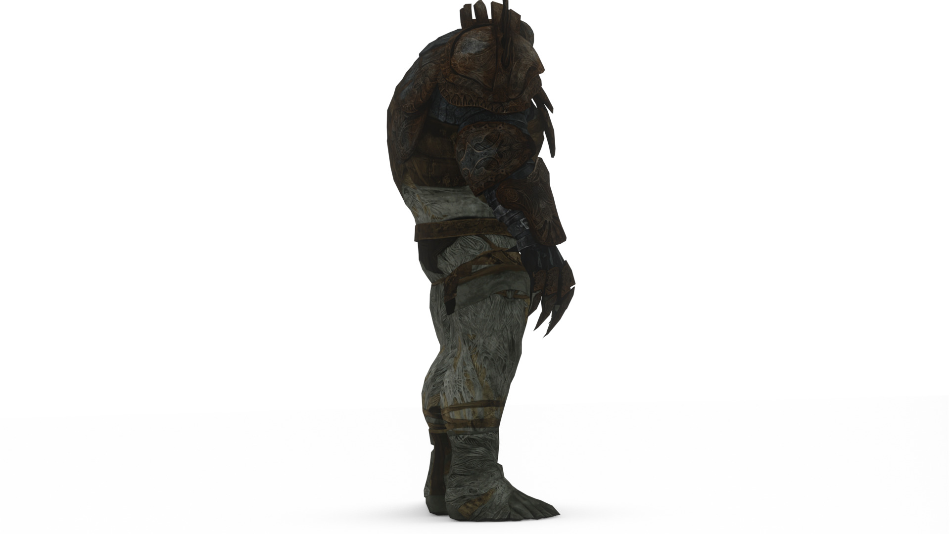 Titan Brute Armored Monster Game-Ready Boss Character Low-poly 3D model_5