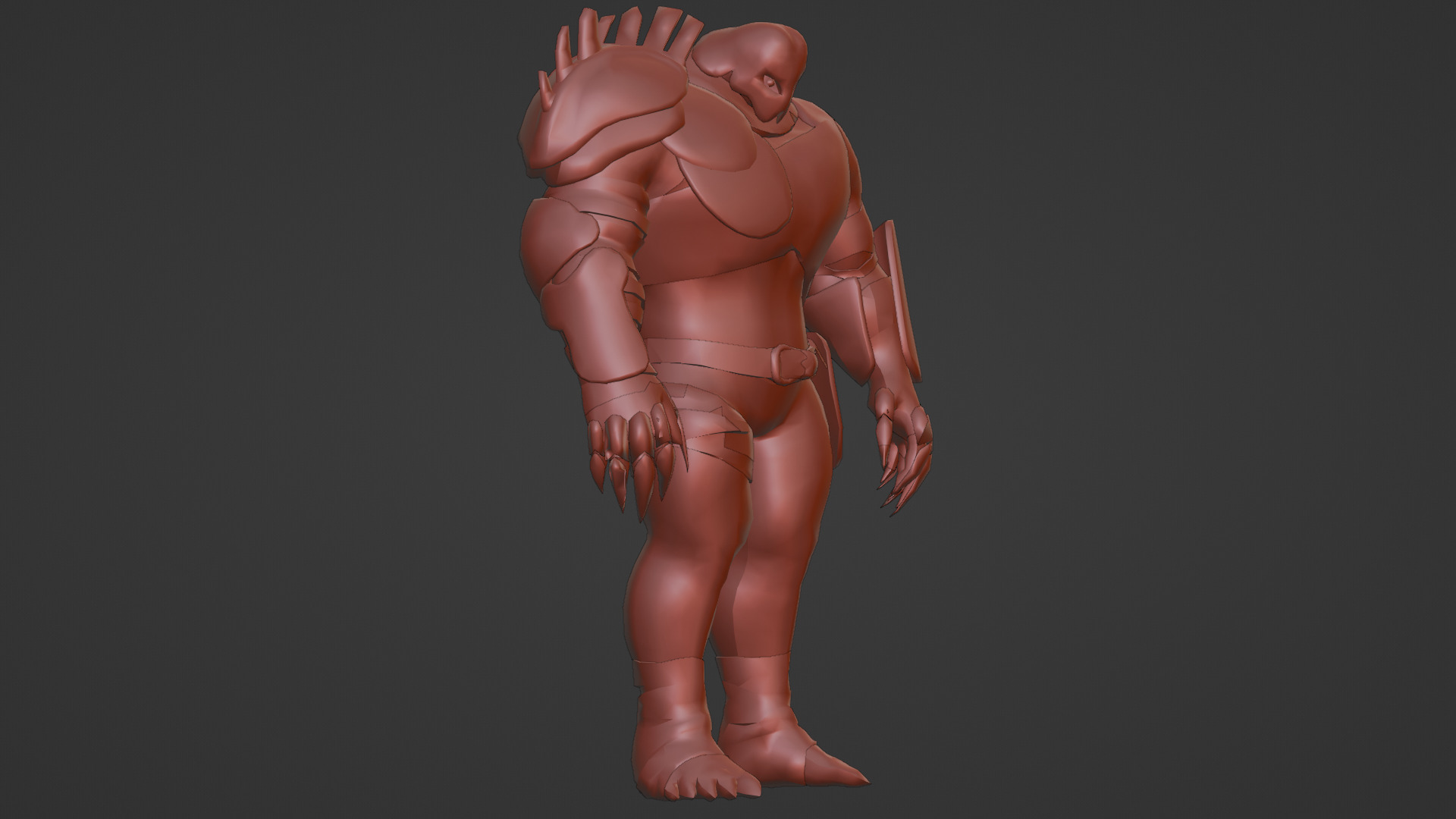 Titan Brute Armored Monster Game-Ready Boss Character Low-poly 3D model_20