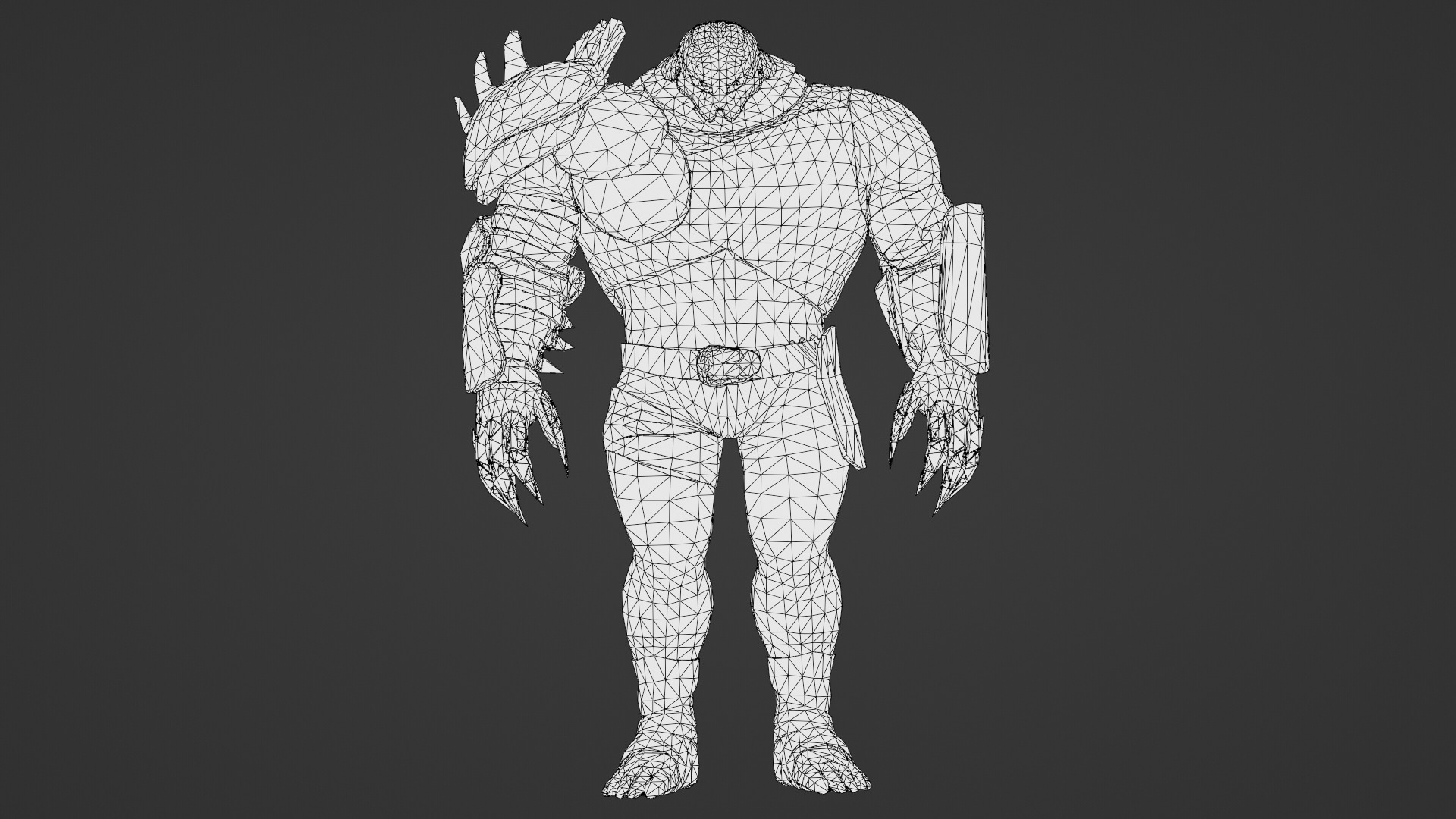 Titan Brute Armored Monster Game-Ready Boss Character Low-poly 3D model_25