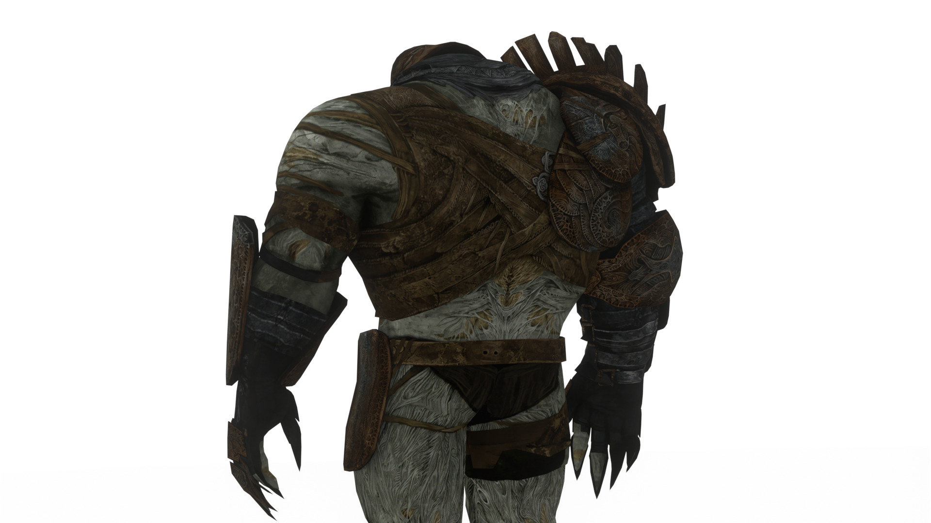 Titan Brute Armored Monster Game-Ready Boss Character Low-poly 3D model_9