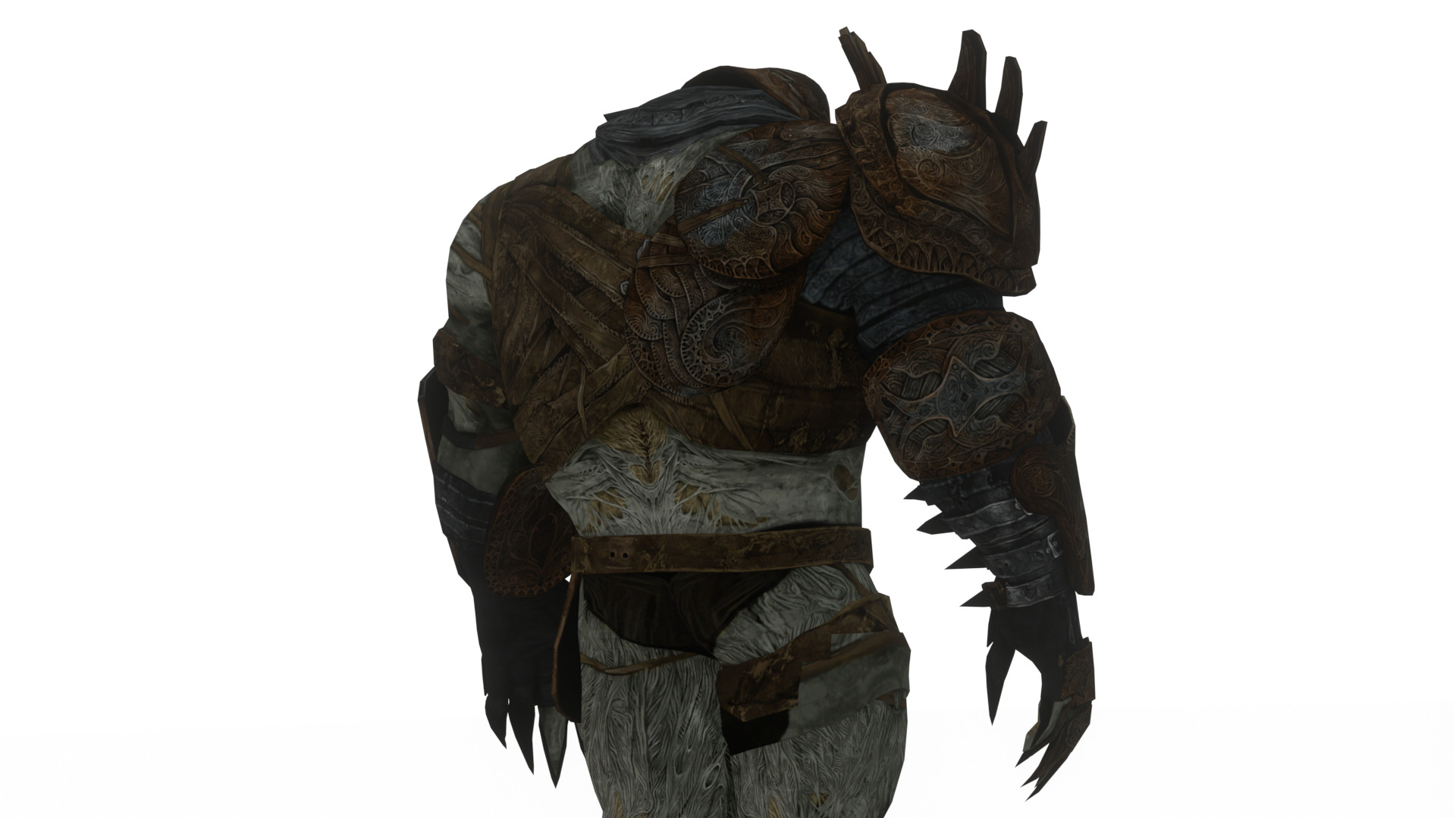 Titan Brute Armored Monster Game-Ready Boss Character Low-poly 3D model_11