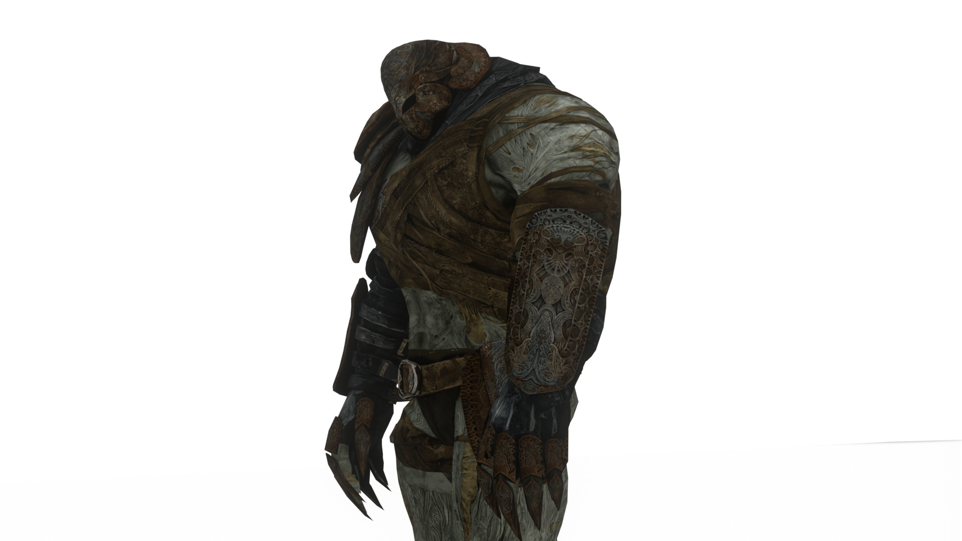 Titan Brute Armored Monster Game-Ready Boss Character Low-poly 3D model_8