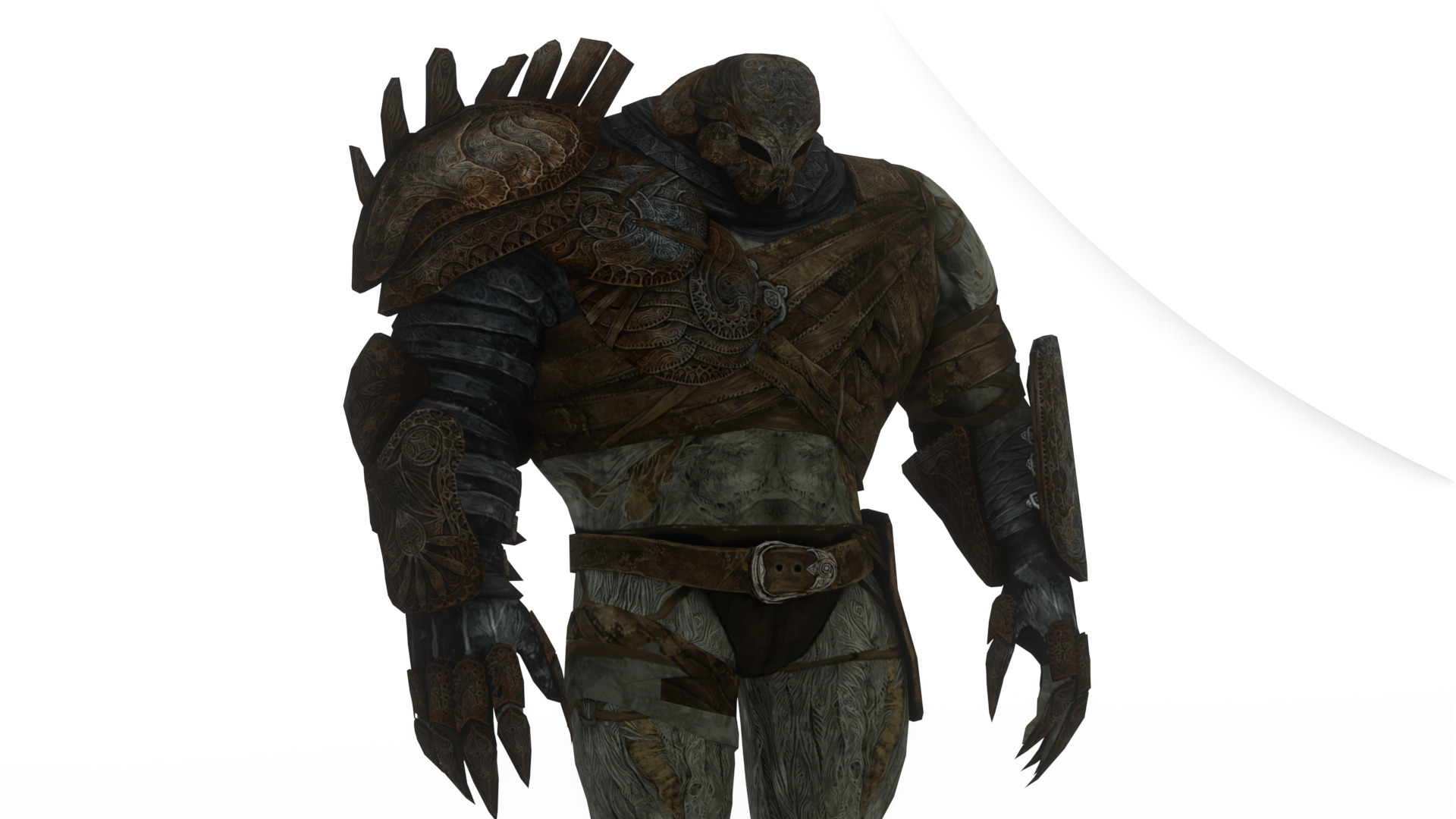 Titan Brute Armored Monster Game-Ready Boss Character Low-poly 3D model_7