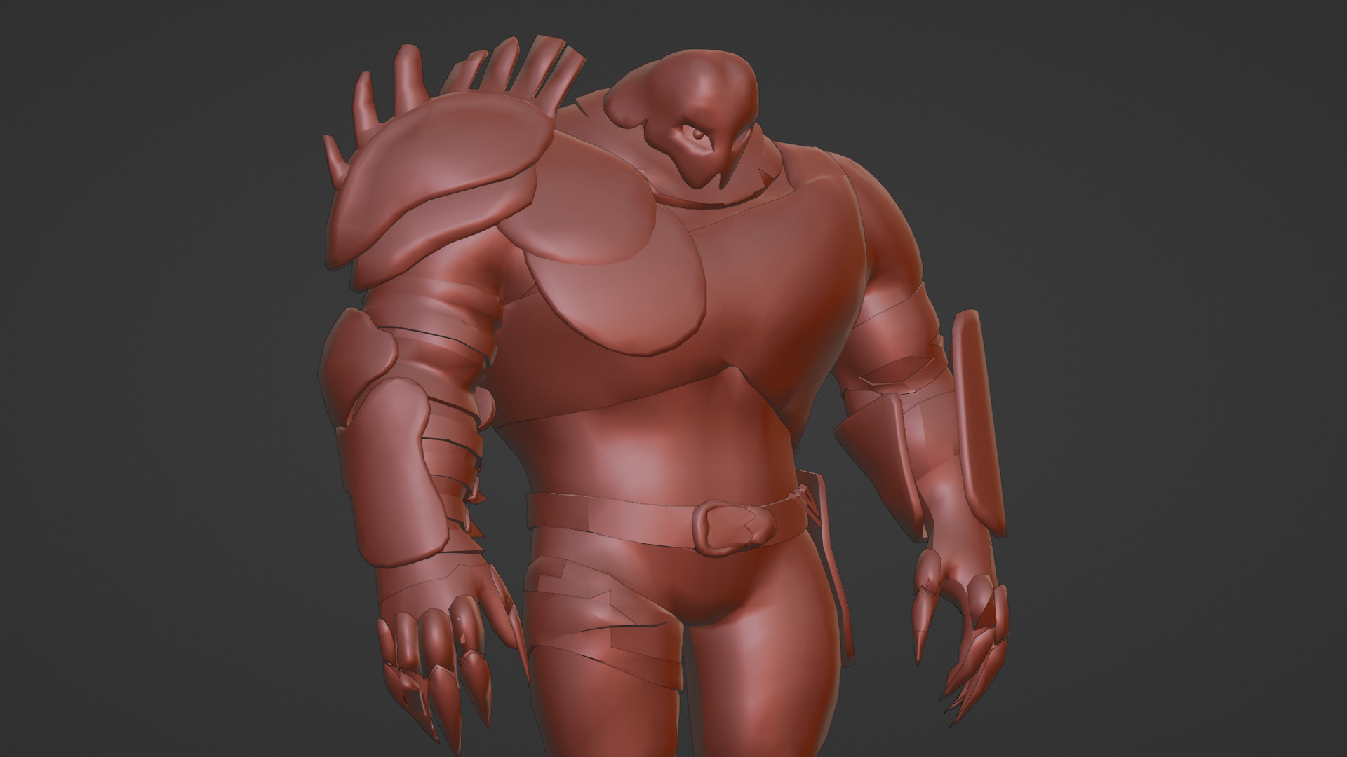 Titan Brute Armored Monster Game-Ready Boss Character Low-poly 3D model_21