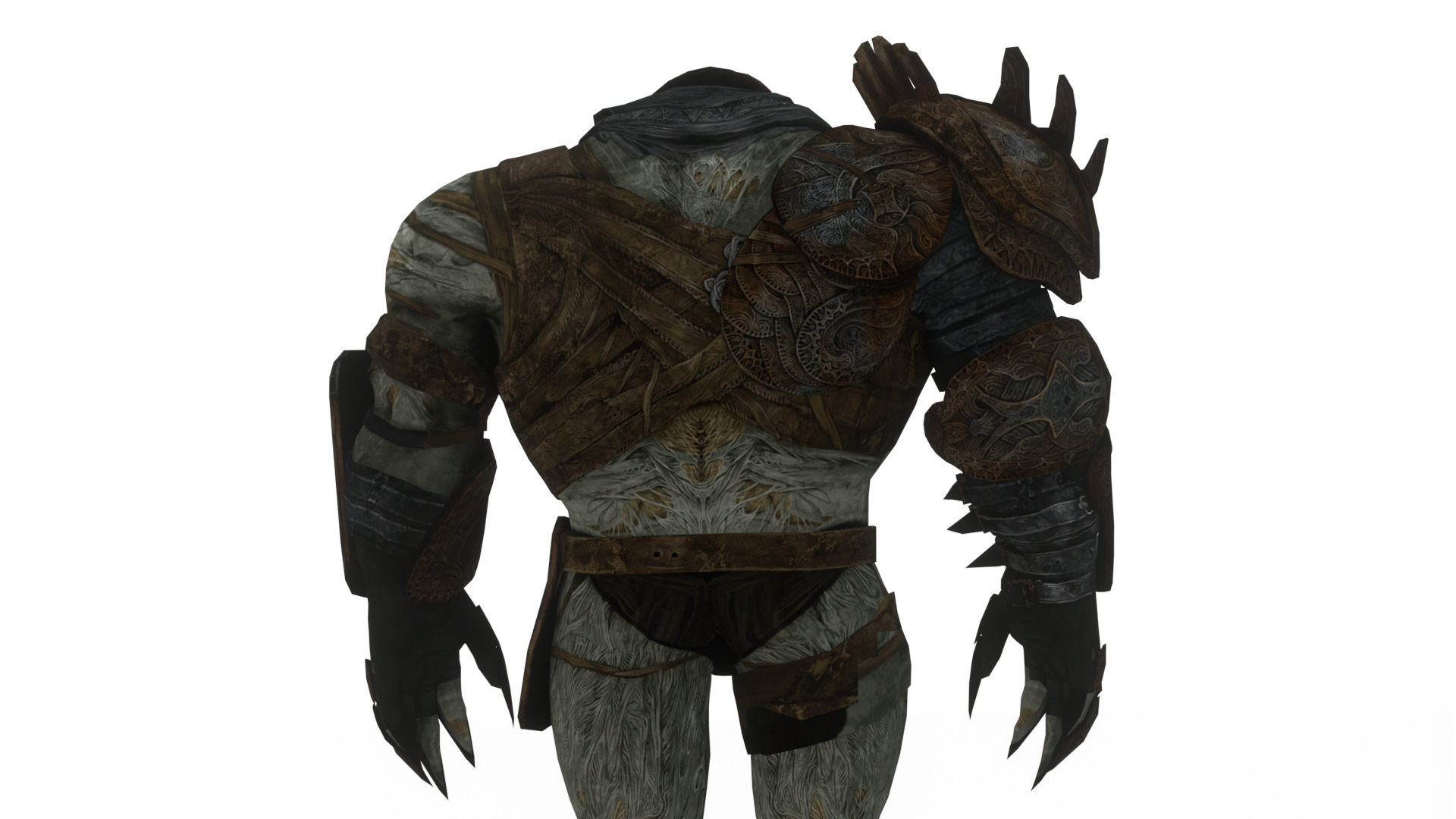 Titan Brute Armored Monster Game-Ready Boss Character Low-poly 3D model_10