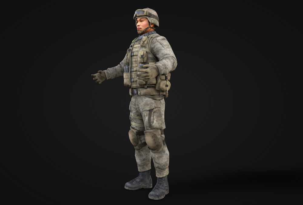 Modern soldiers 3D model_6