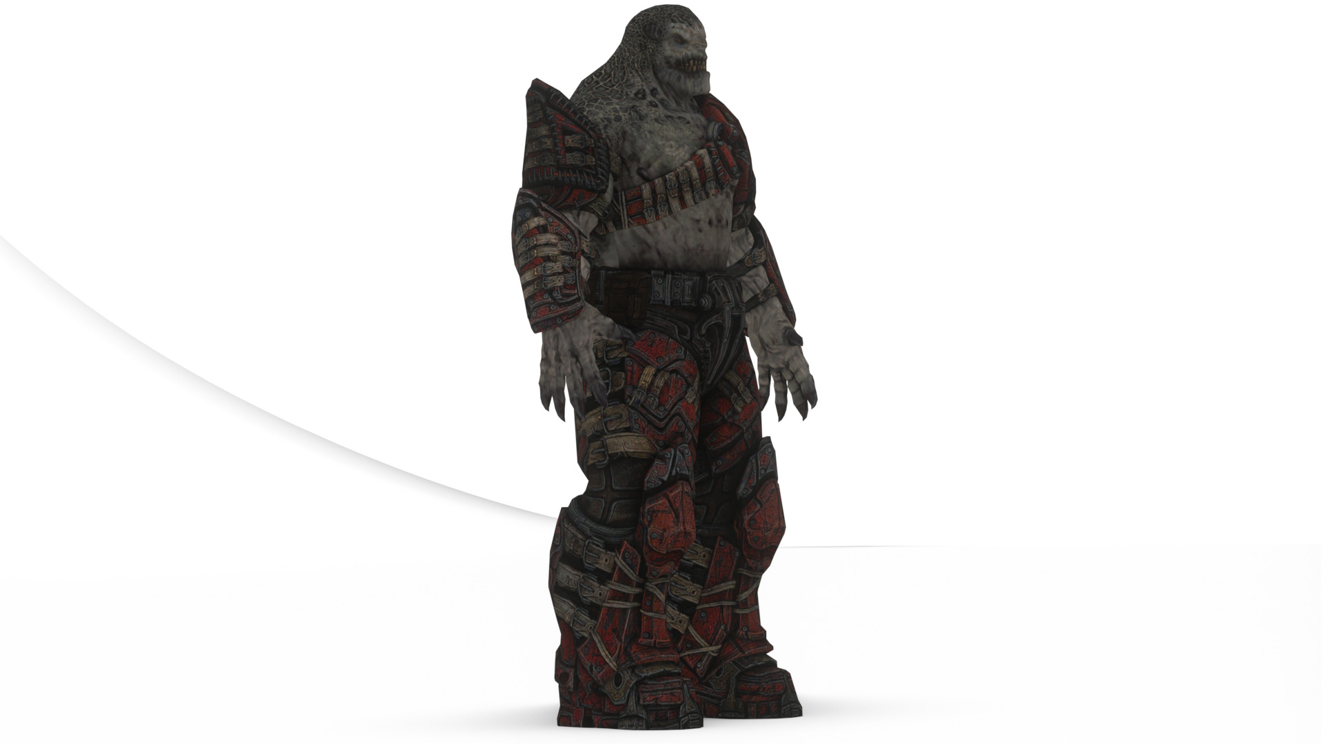 Armored Hellshard Golem Armored Monster 3D Character Low-poly 3D model_8