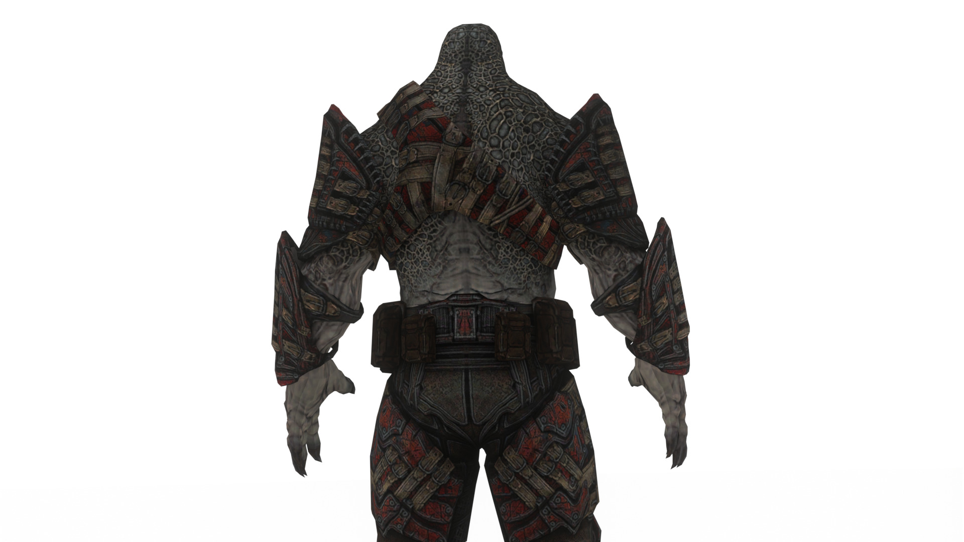Armored Hellshard Golem Armored Monster 3D Character Low-poly 3D model_12