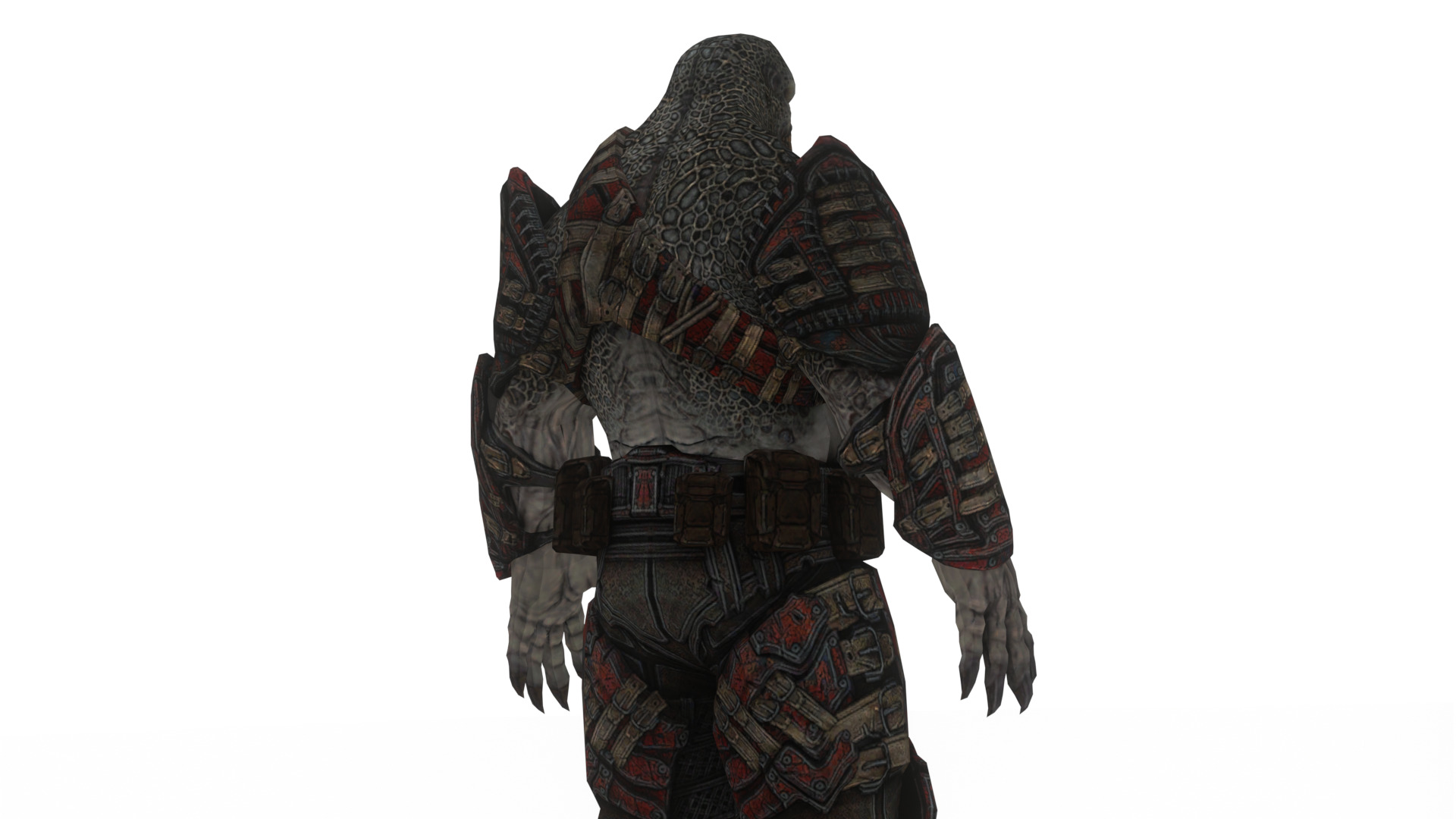 Armored Hellshard Golem Armored Monster 3D Character Low-poly 3D model_2