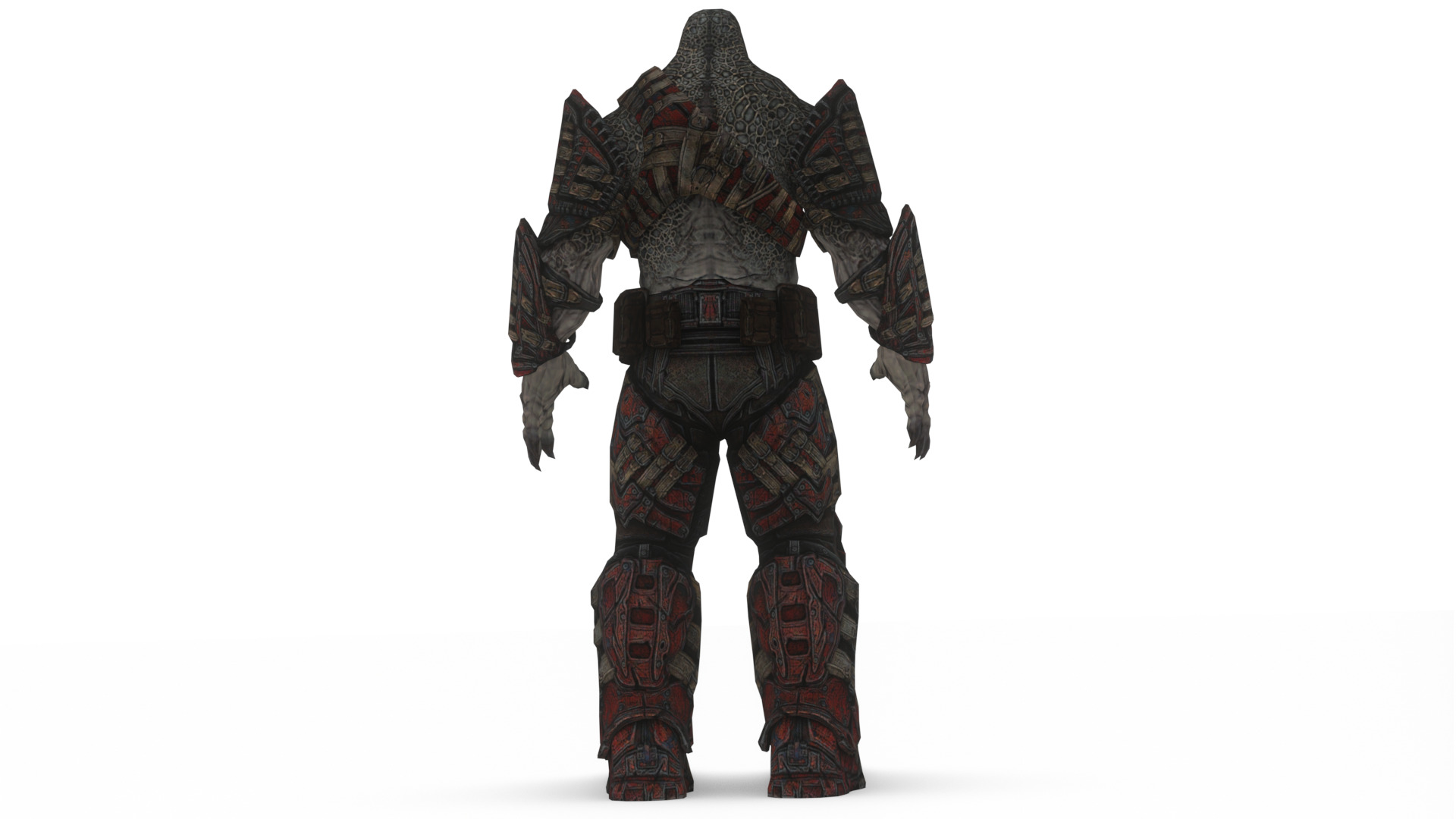 Armored Hellshard Golem Armored Monster 3D Character Low-poly 3D model_6