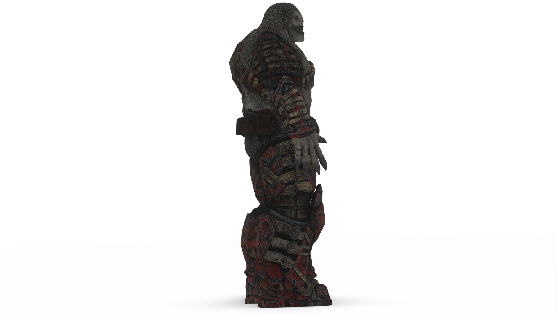 Armored Hellshard Golem Armored Monster 3D Character Low-poly 3D model_7