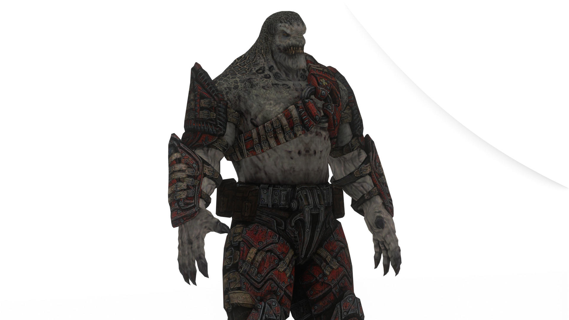 Armored Hellshard Golem Armored Monster 3D Character Low-poly 3D model_9