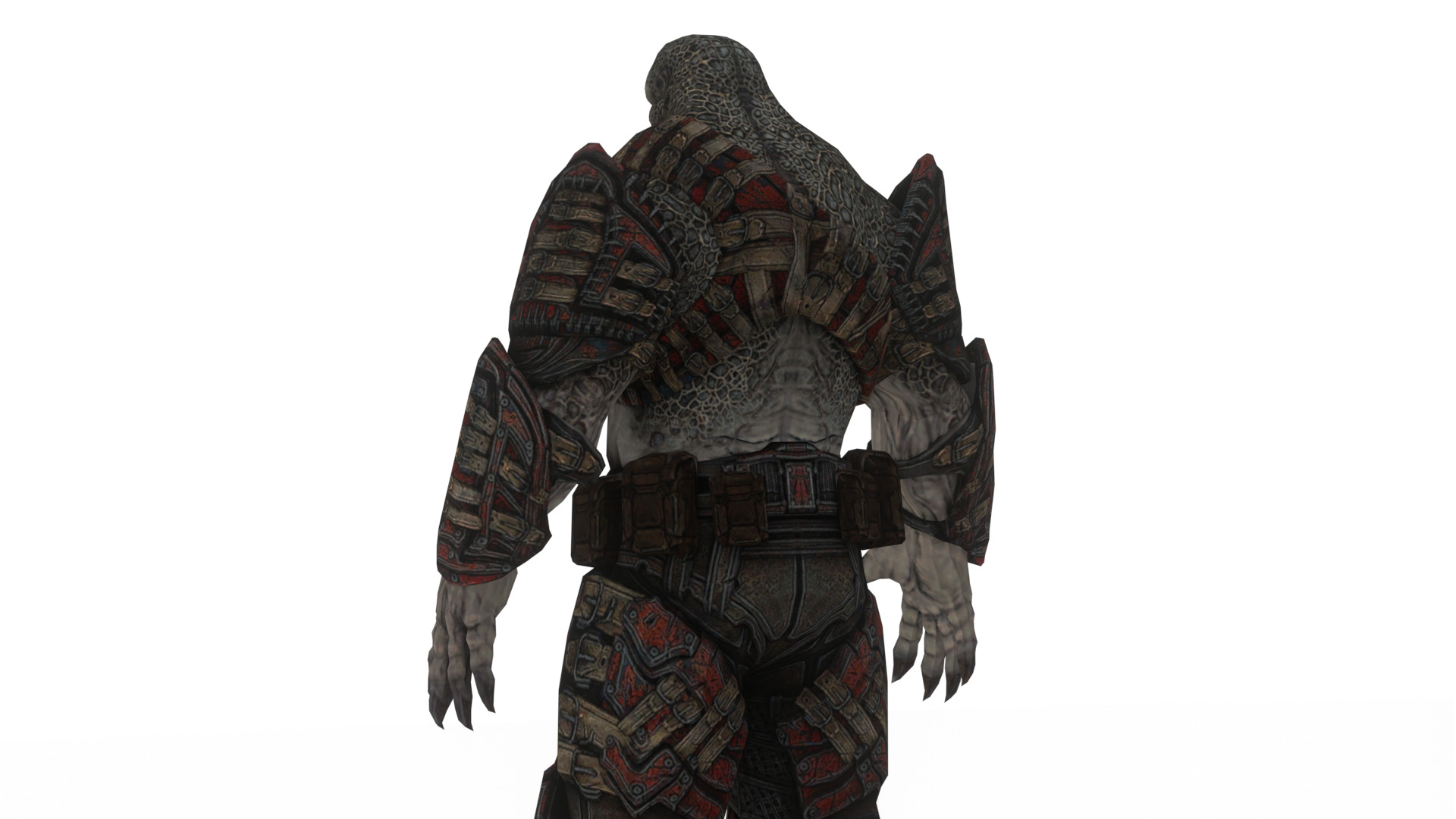 Armored Hellshard Golem Armored Monster 3D Character Low-poly 3D model_11