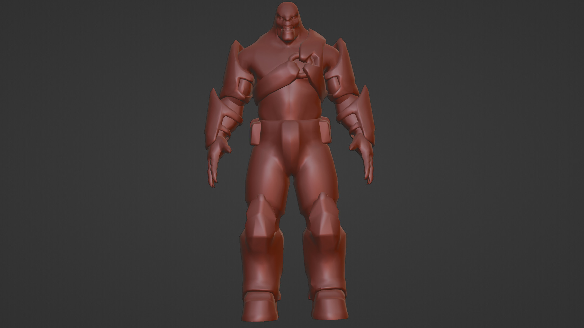 Armored Hellshard Golem Armored Monster 3D Character Low-poly 3D model_16