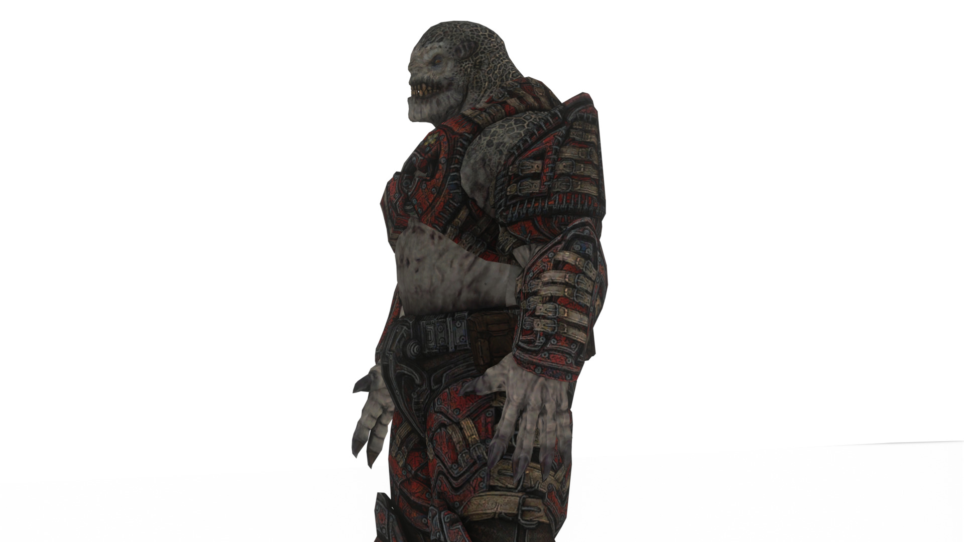Armored Hellshard Golem Armored Monster 3D Character Low-poly 3D model_10