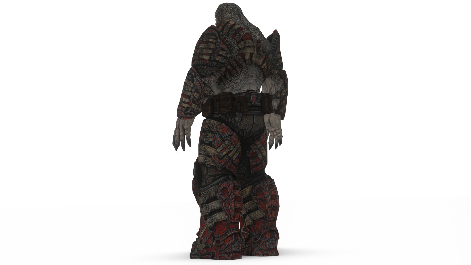 Armored Hellshard Golem Armored Monster 3D Character Low-poly 3D model_5