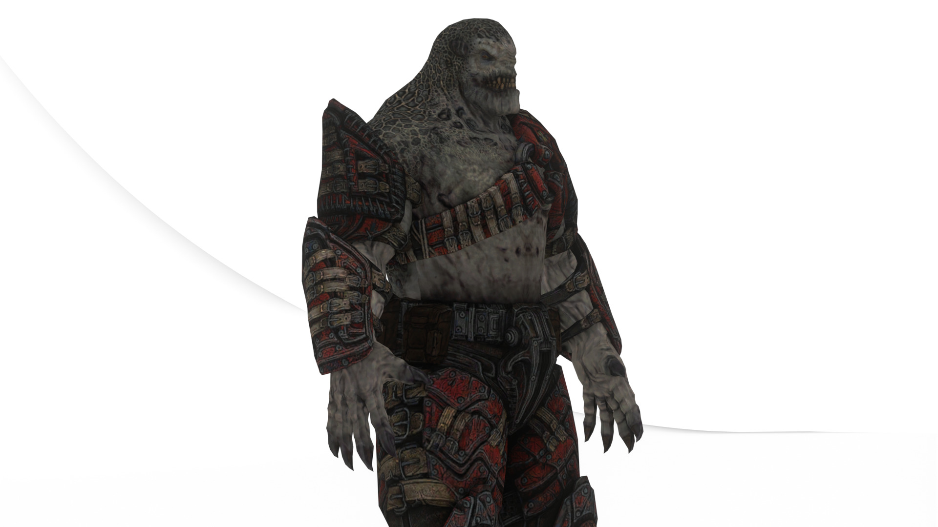 Armored Hellshard Golem Armored Monster 3D Character Low-poly 3D model_3