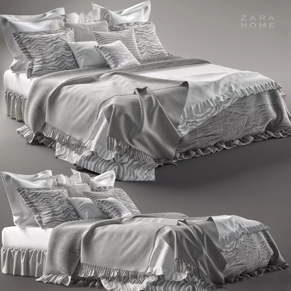 ZARA HOME BEDCLOTHES 3D model_0