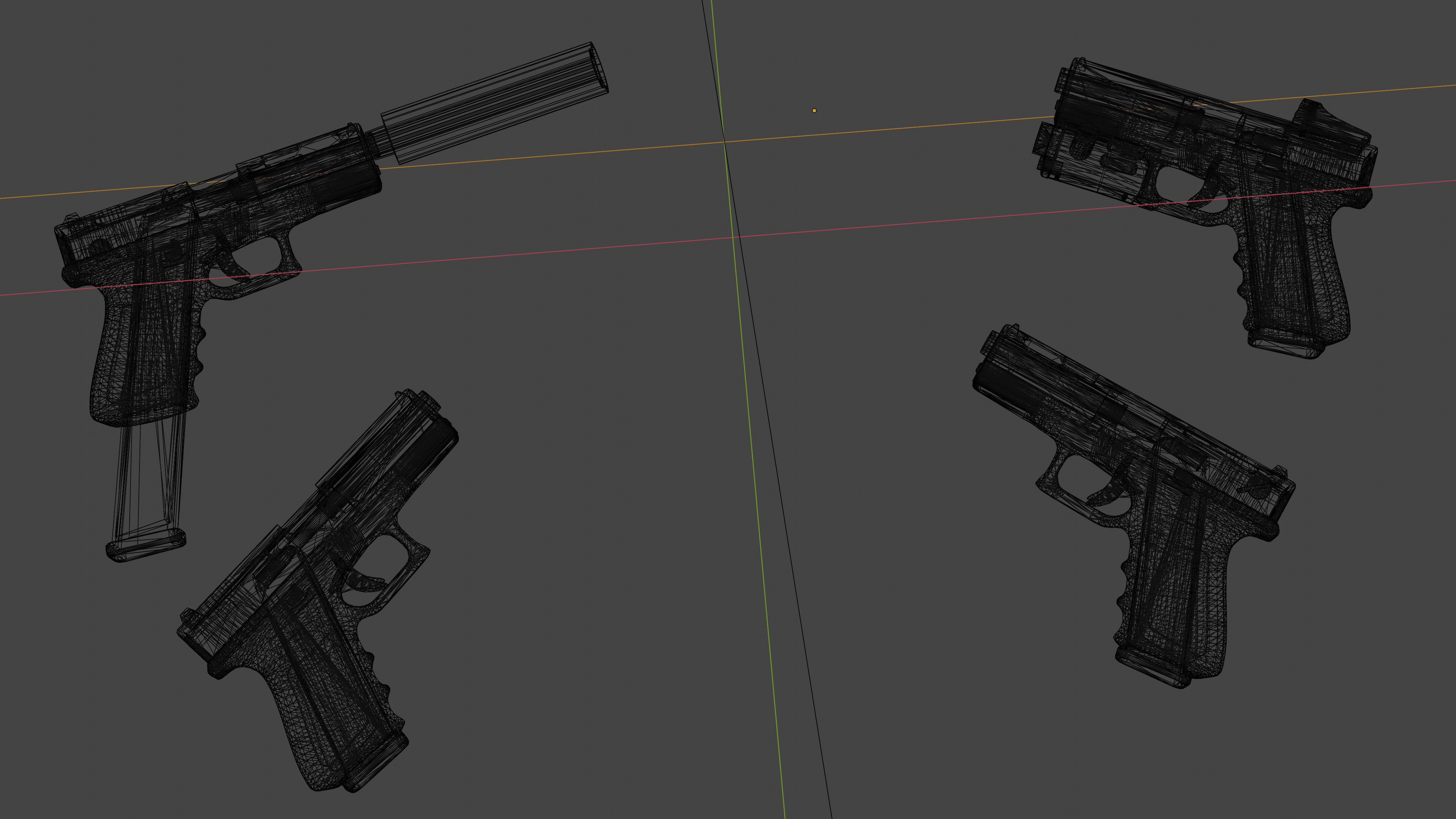 glock 19 gun Low-poly 3D model_10
