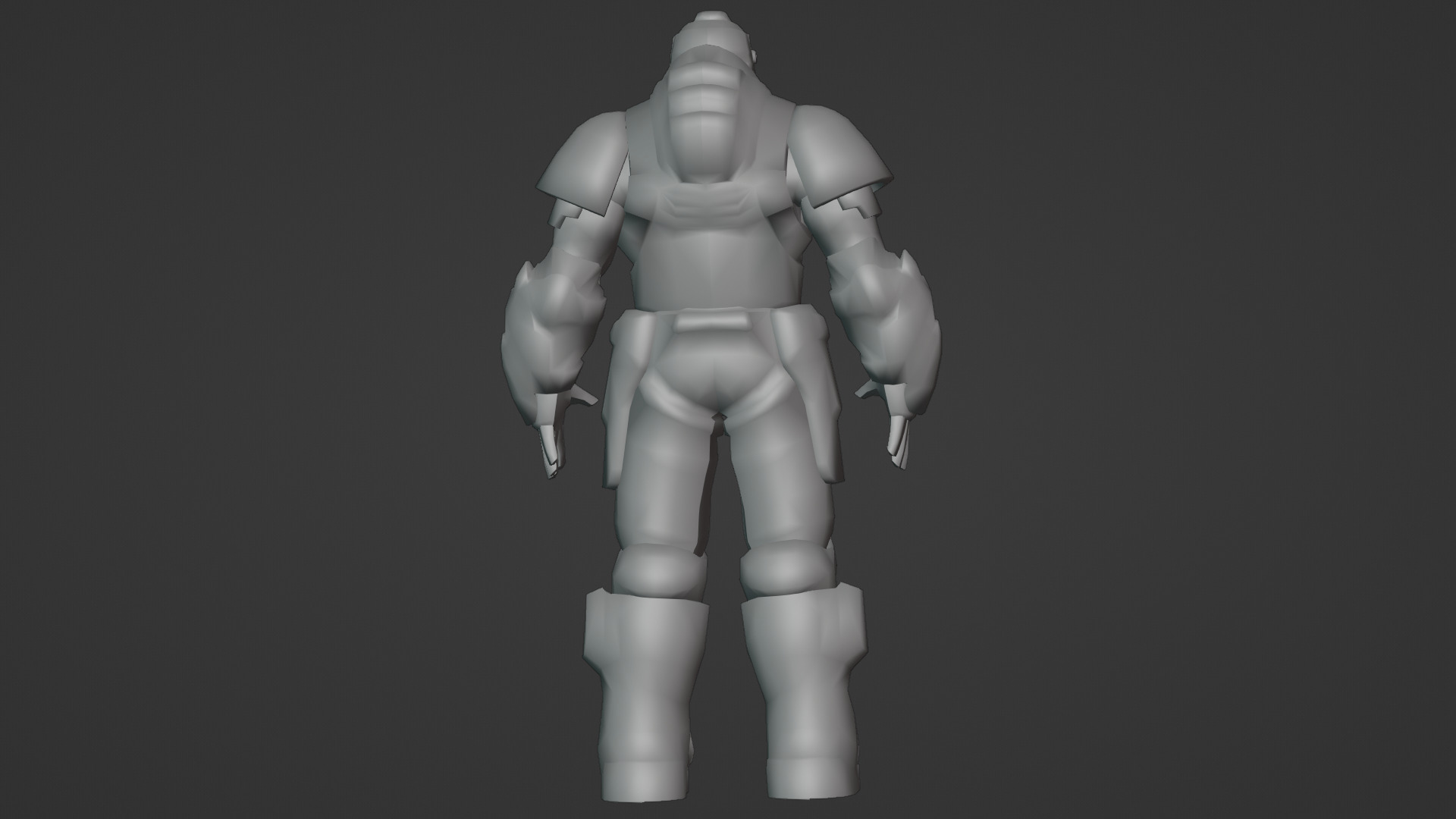 Iron Guard Futuristic Armored Soldier 3D Model Rigged Game-Ready Low-poly 3D model_20