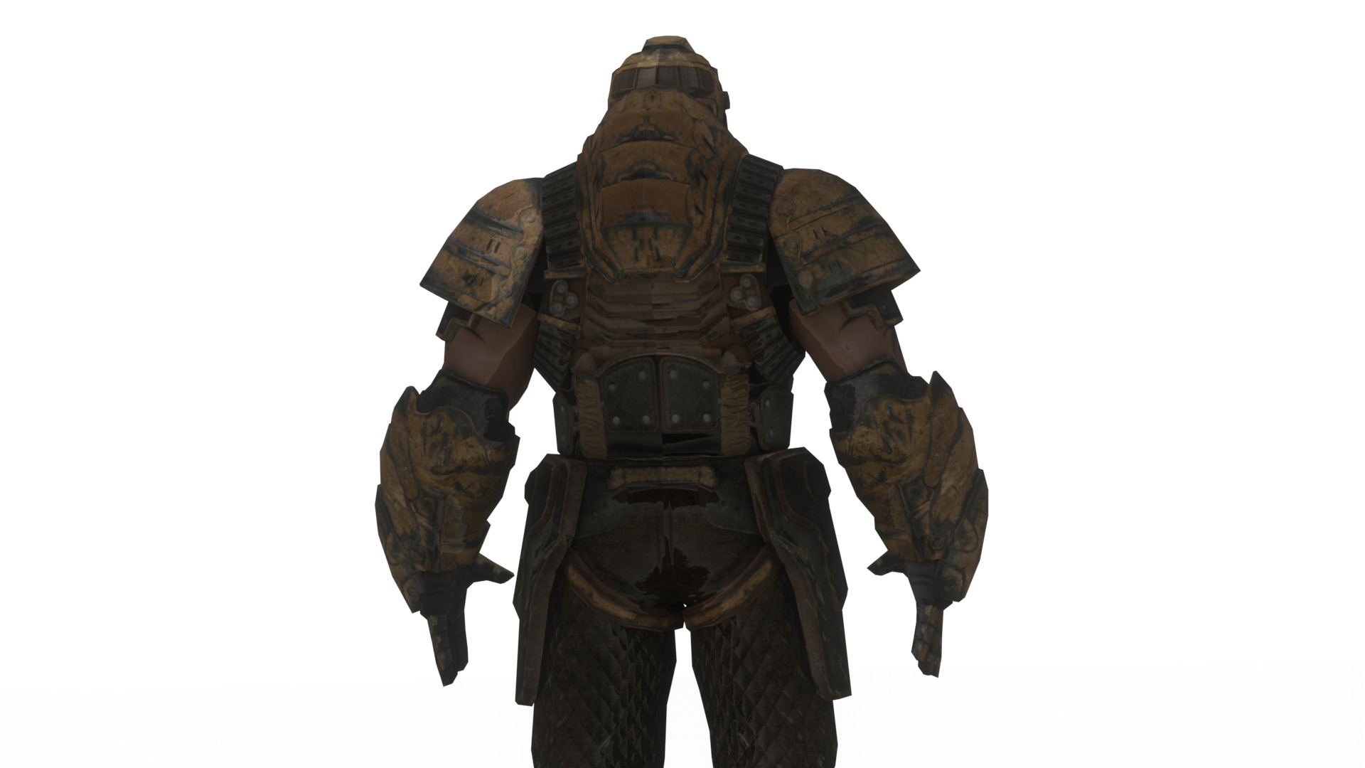 Iron Guard Futuristic Armored Soldier 3D Model Rigged Game-Ready Low-poly 3D model_3