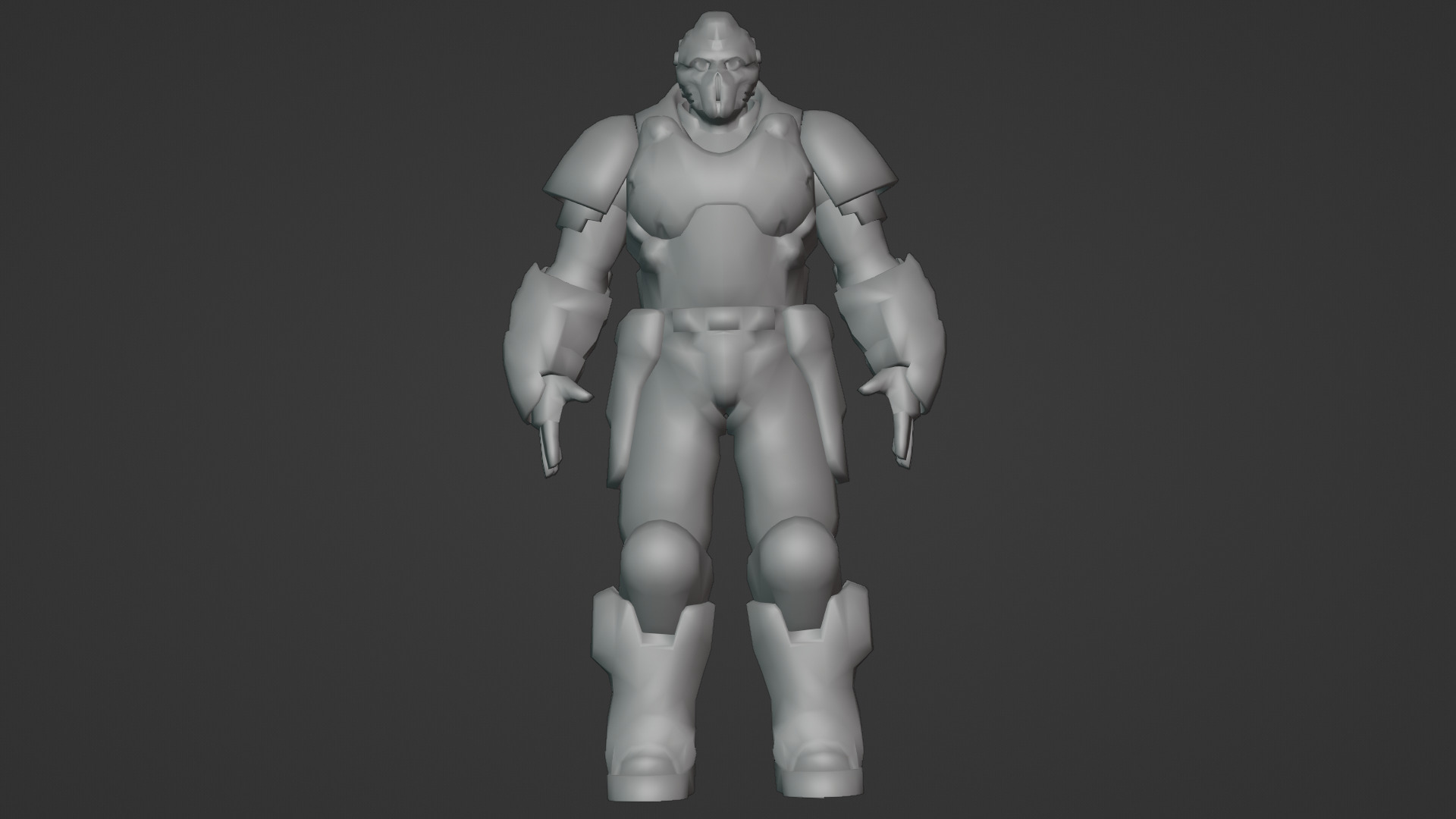 Iron Guard Futuristic Armored Soldier 3D Model Rigged Game-Ready Low-poly 3D model_17