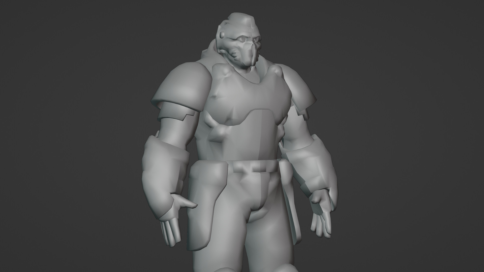 Iron Guard Futuristic Armored Soldier 3D Model Rigged Game-Ready Low-poly 3D model_23