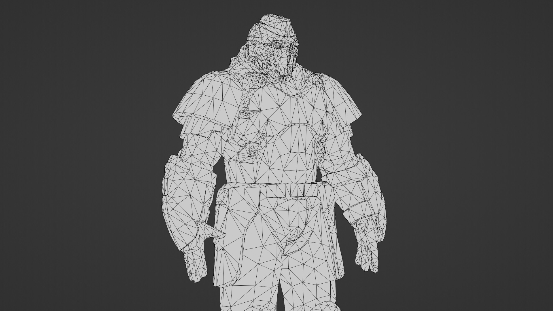 Iron Guard Futuristic Armored Soldier 3D Model Rigged Game-Ready Low-poly 3D model_35