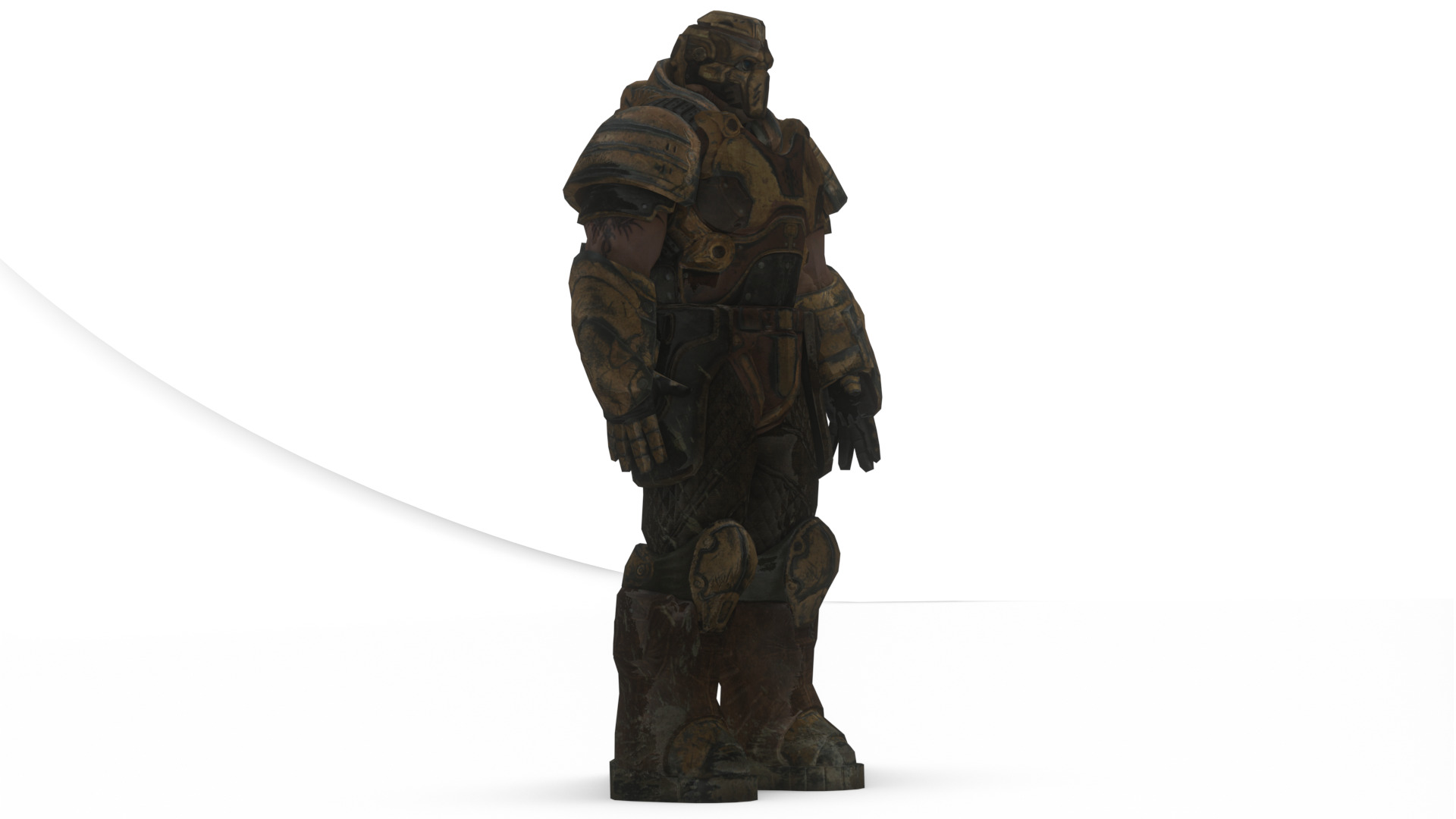 Iron Guard Futuristic Armored Soldier 3D Model Rigged Game-Ready Low-poly 3D model_10