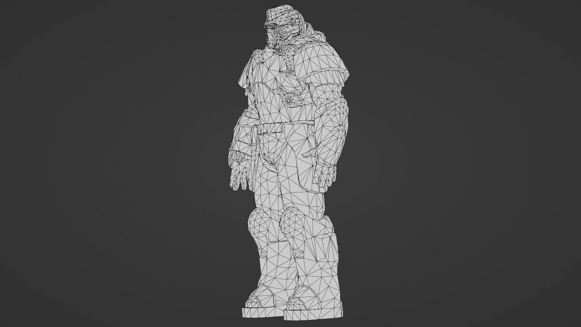 Iron Guard Futuristic Armored Soldier 3D Model Rigged Game-Ready Low-poly 3D model_30